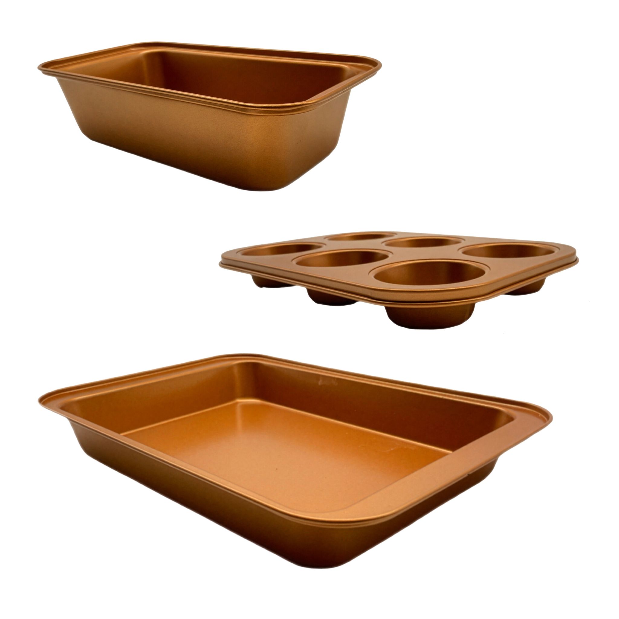 Backformen 3er-Set Kupfer