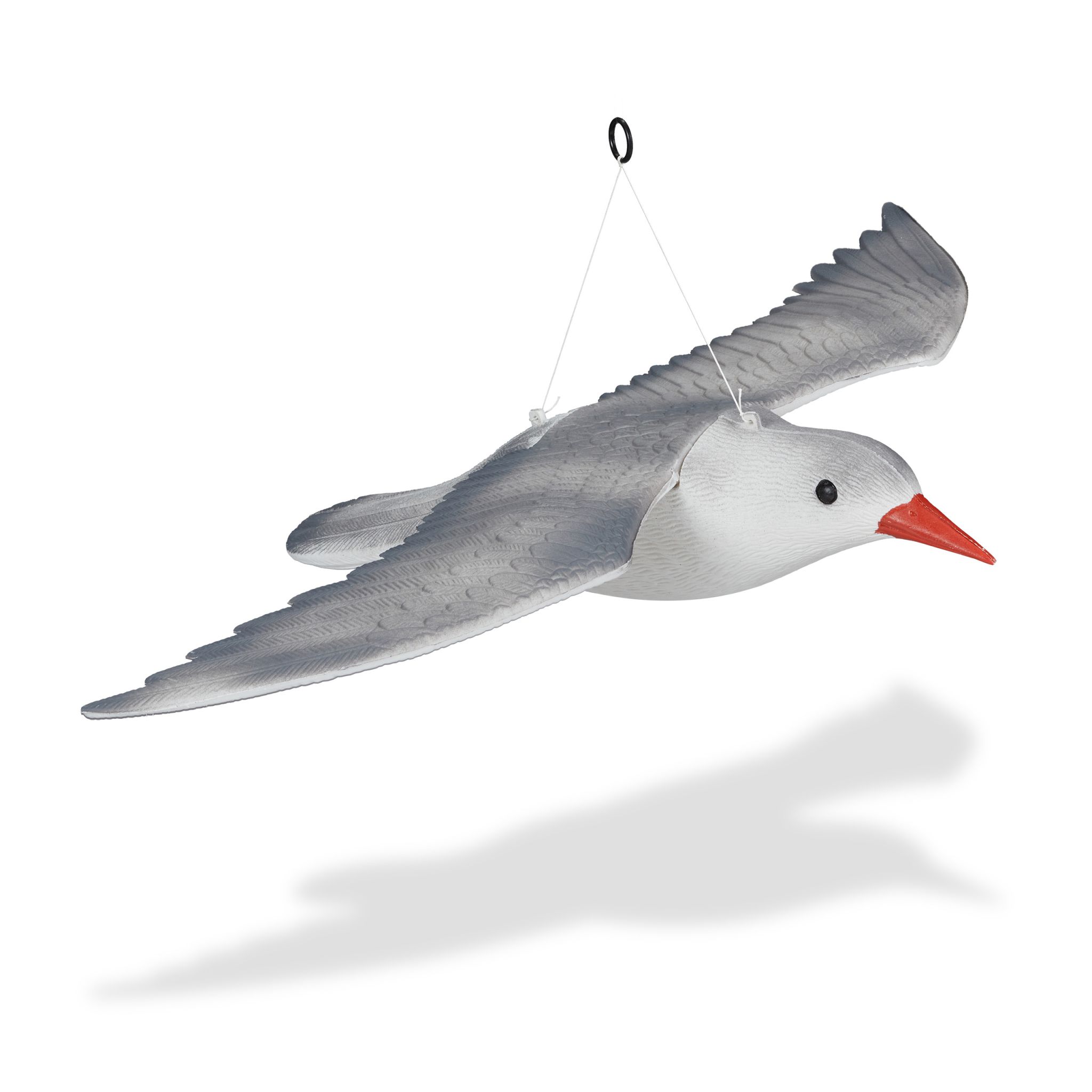 Vogelschreck Möwe fliegend Weiss-Grau