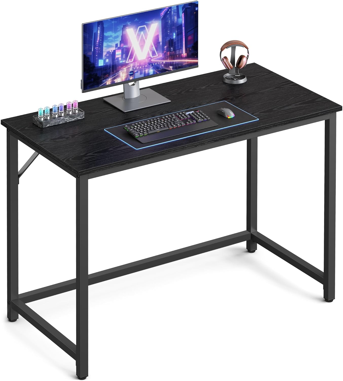 Computertisch Bürotisch 100x50x76cm Schwarz