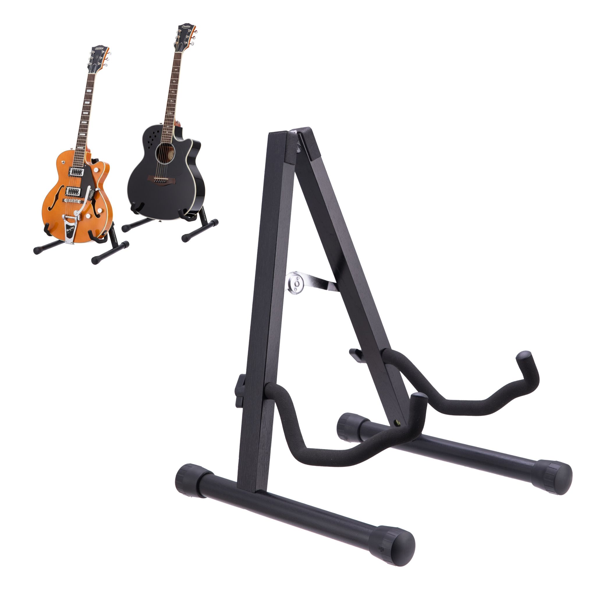 Faltbarer Gitarrenständer Schwarz