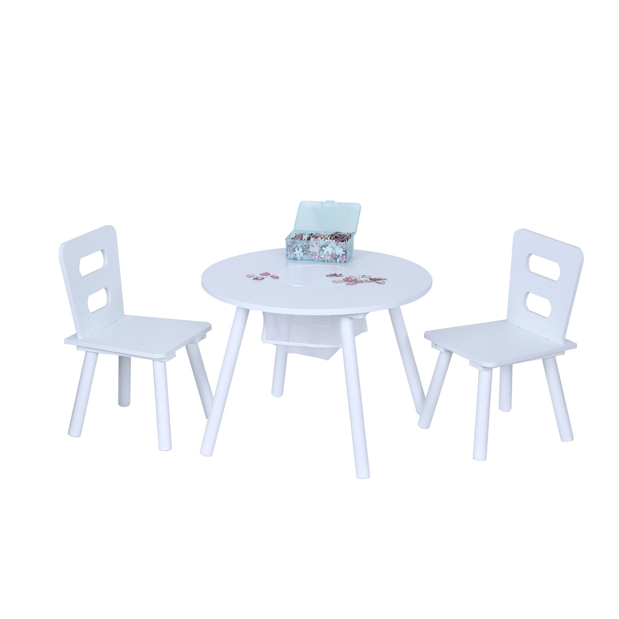 Kindersitzgruppe mit Stauraum 3tlg. Weiss