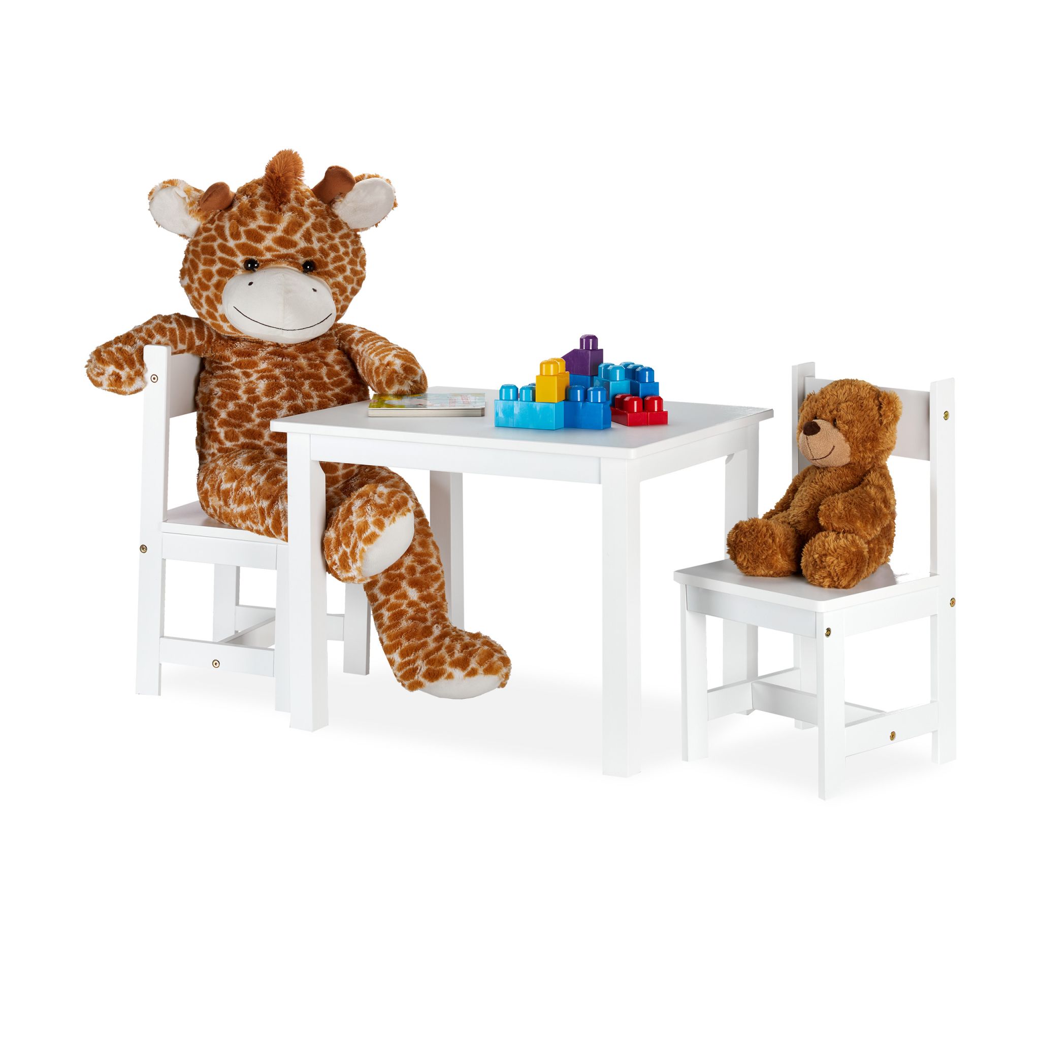 Kindersitzgruppe weiss mit 2 Stühlen Weiss
