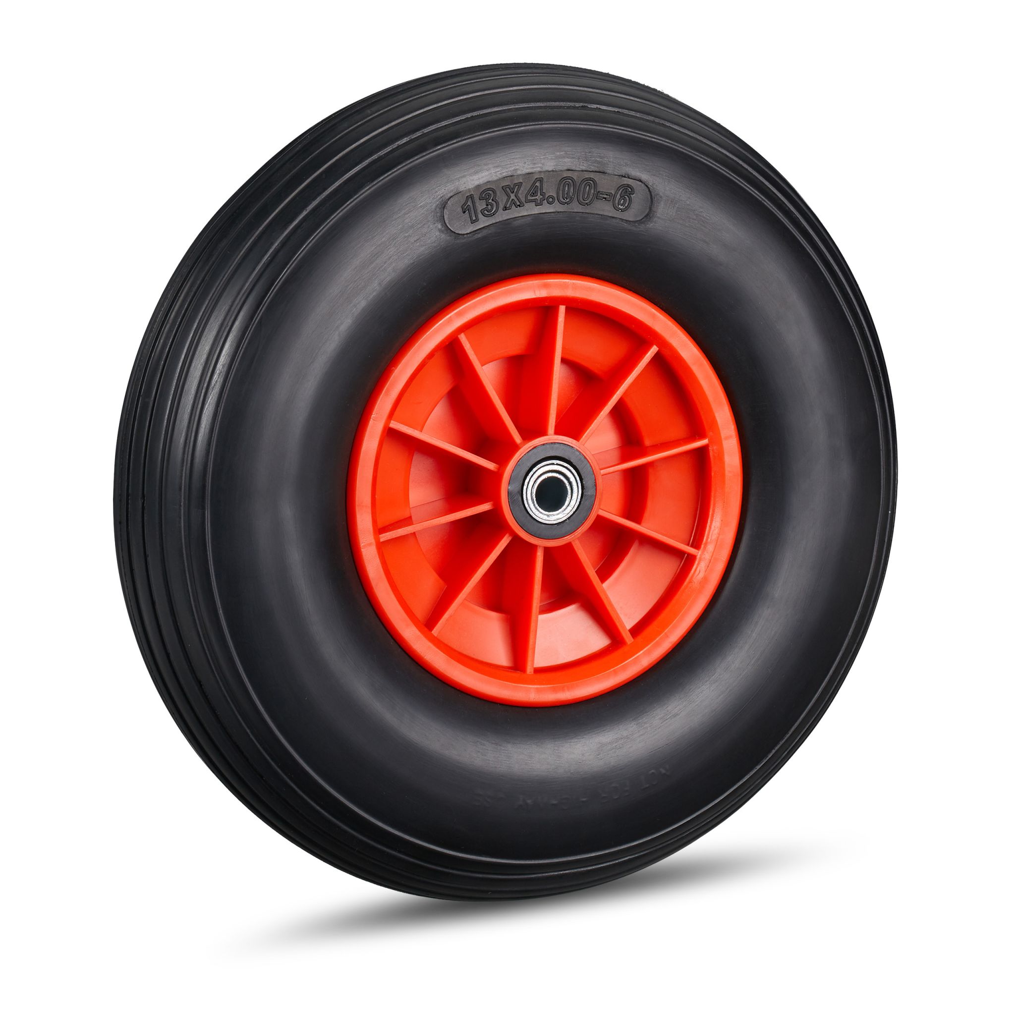 Schubkarrenrad Vollgummi 4.00-6 Rot-Schwarz