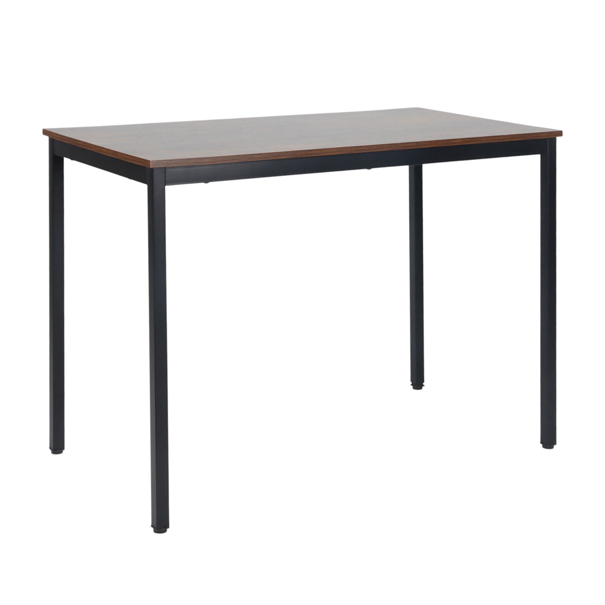 Esstisch für 4 Personen 110 x 60cm Dunkelbraun-Schwarz