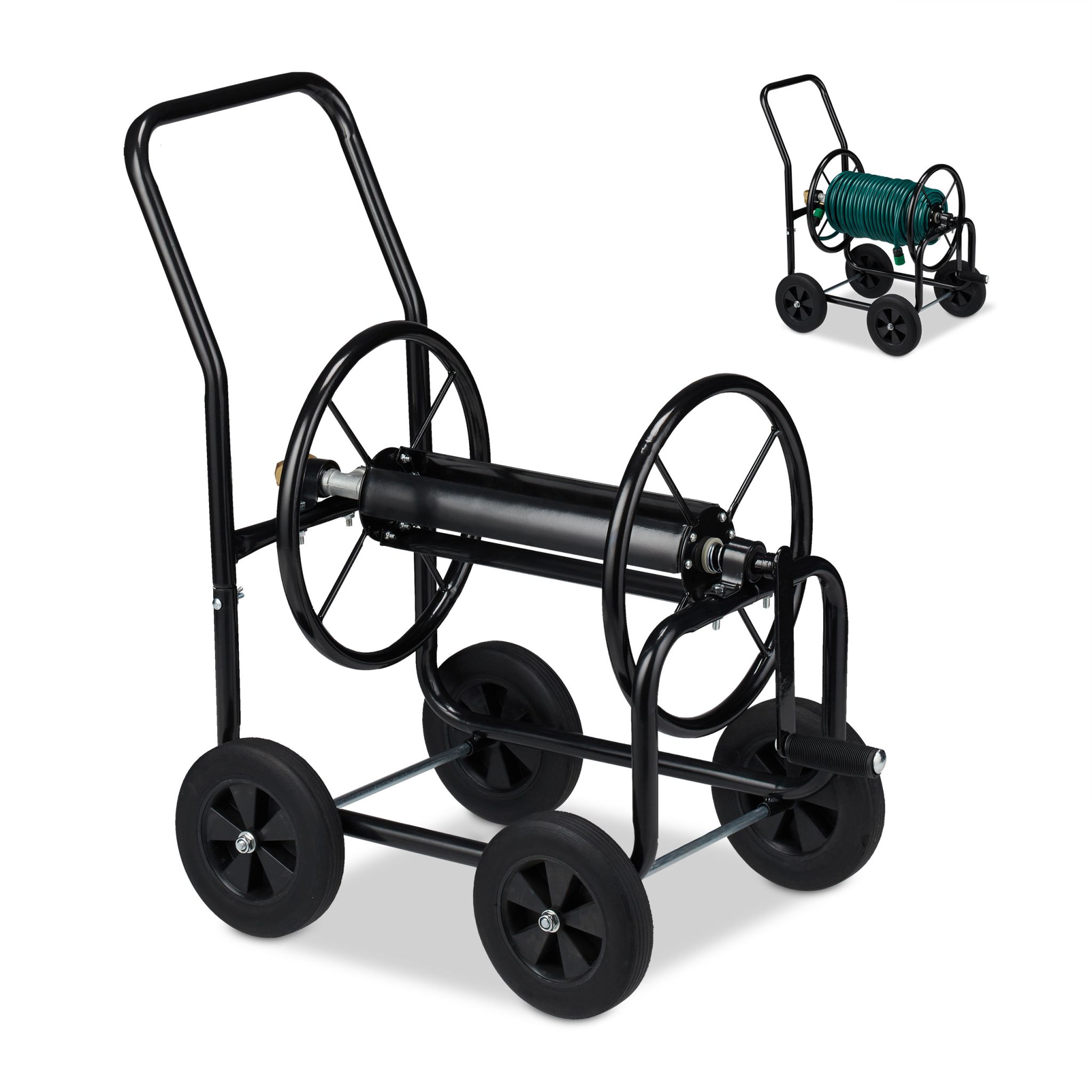 Schlauchwagen Metall schwarz Schwarz