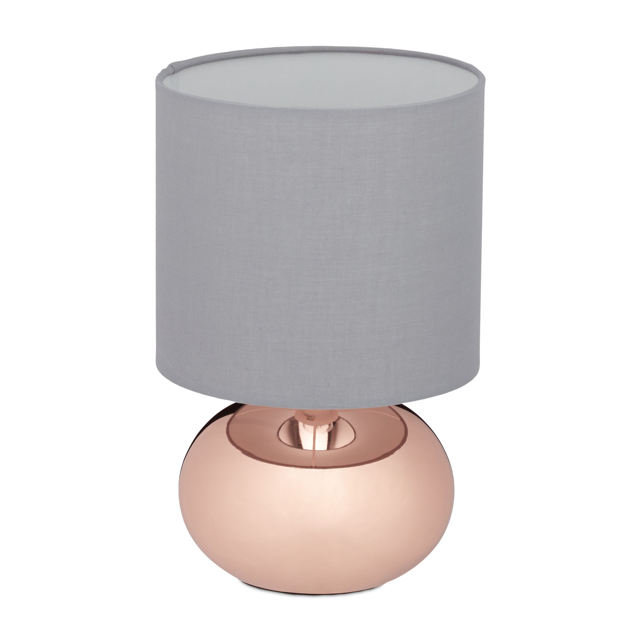 Nachttischlampe Touch Kupfer-Grau