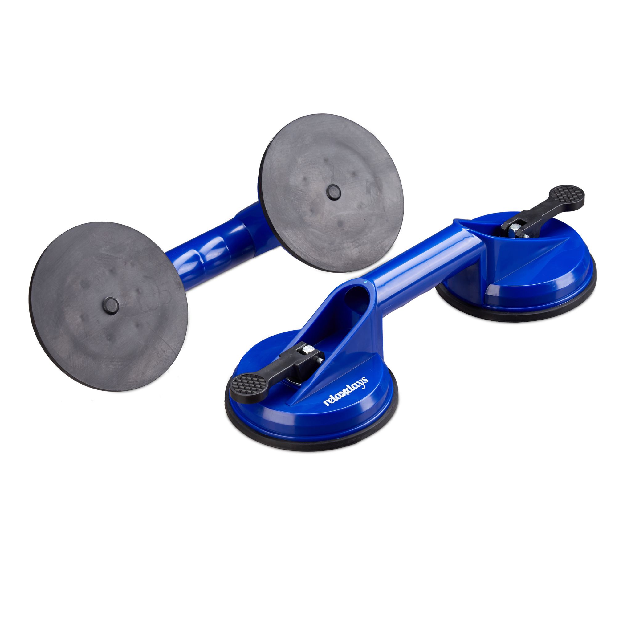 Kopf Saugheber 2er-Set Blau-Schwarz