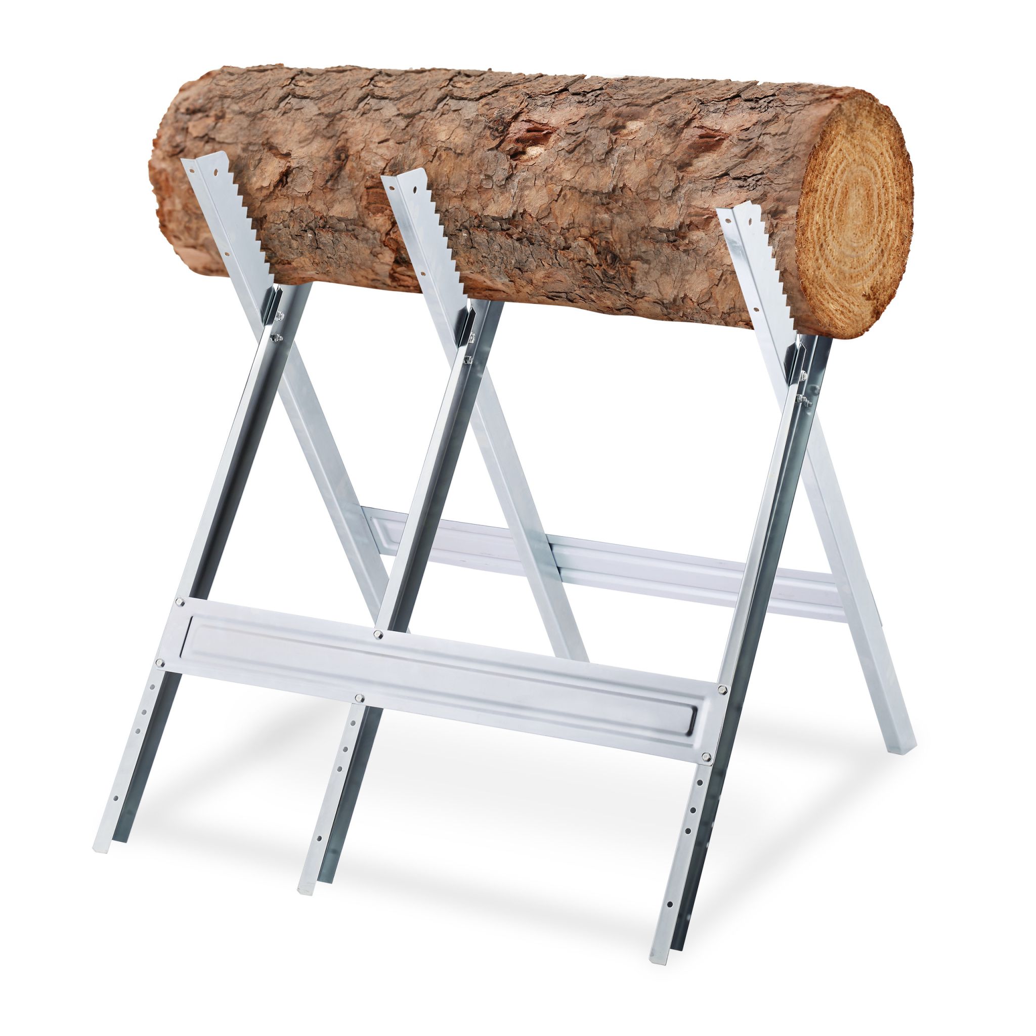 Sägebock Metall Silber