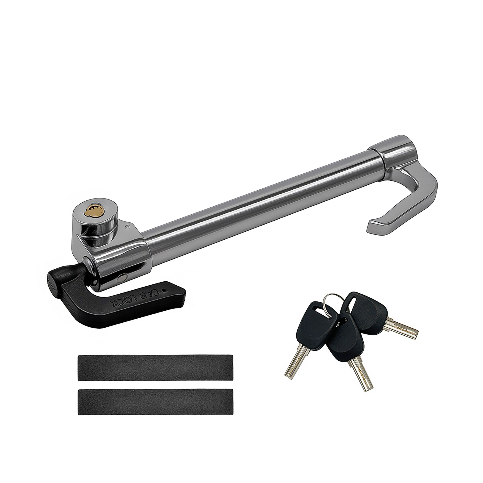 Universal Lenkradschloss für Autos Schwarz-Silber
