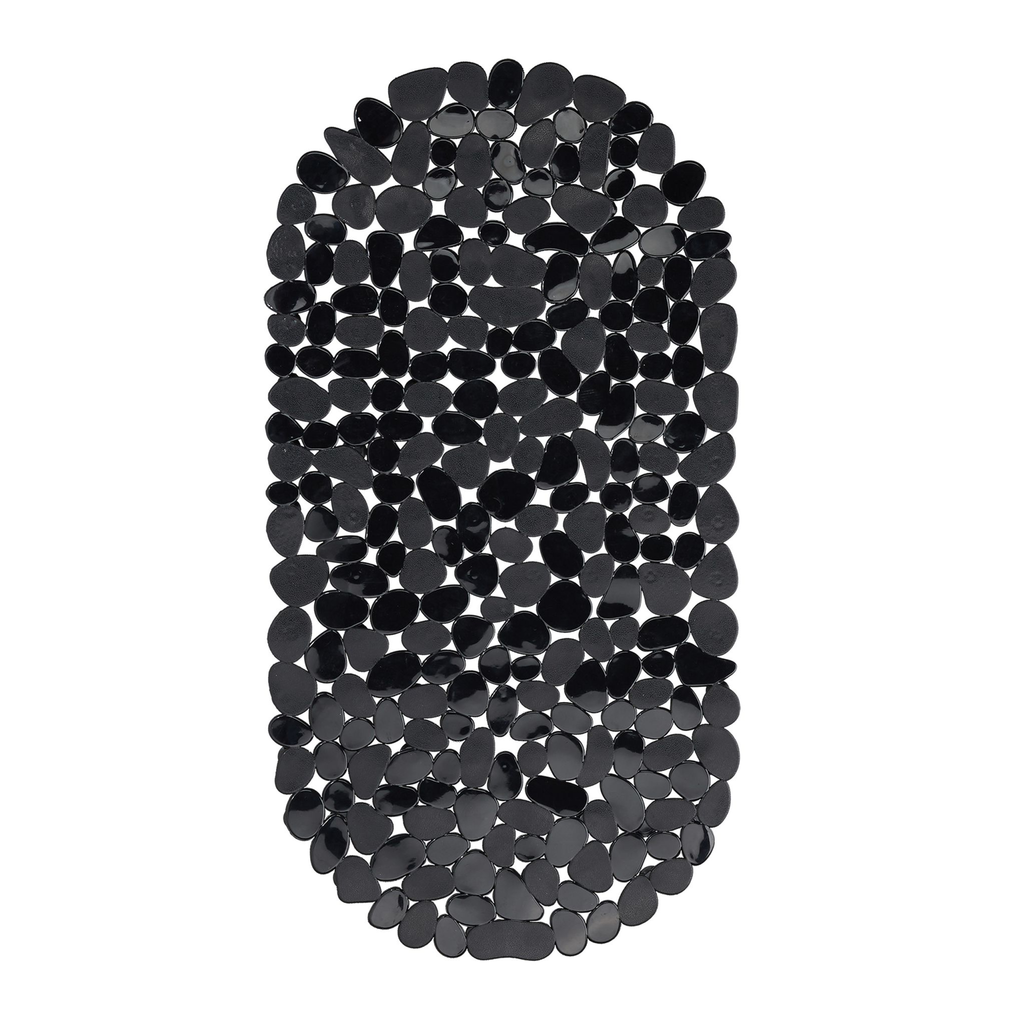 Badewannenmatte Steinoptik Schwarz