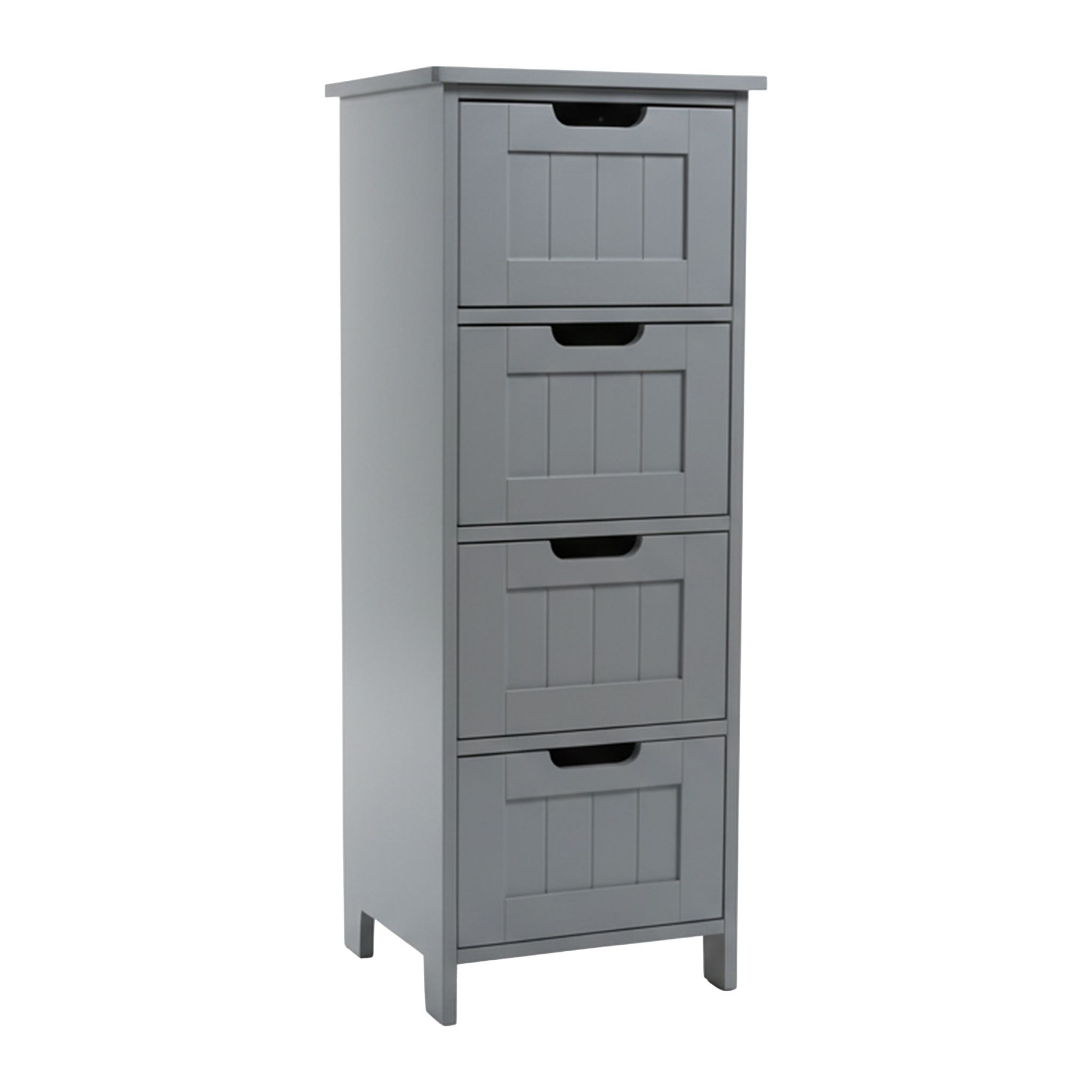 Badezimmerschrank mit 4 Schubladen Grau