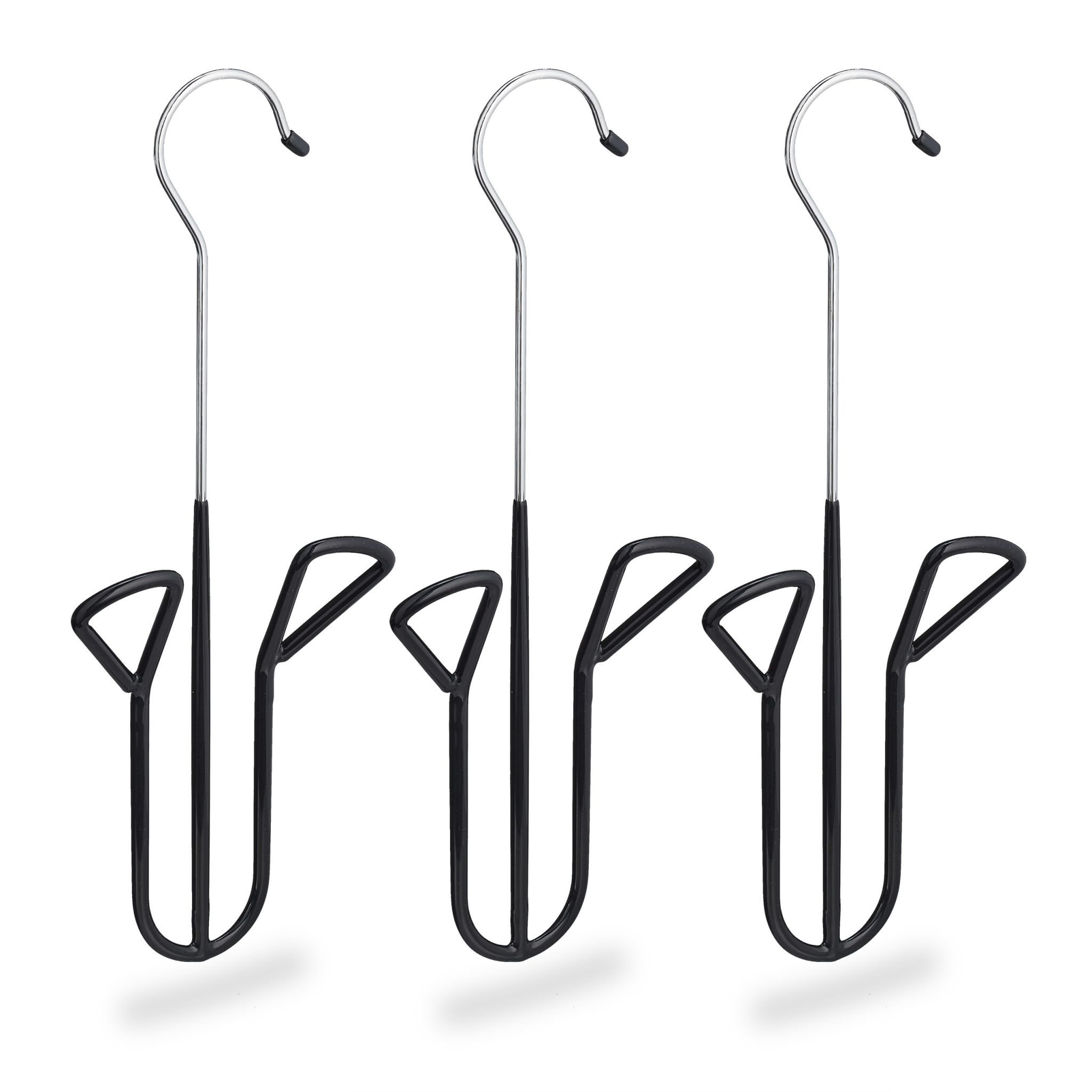 Schuhbügel 3er-Set Schwarz-Silber
