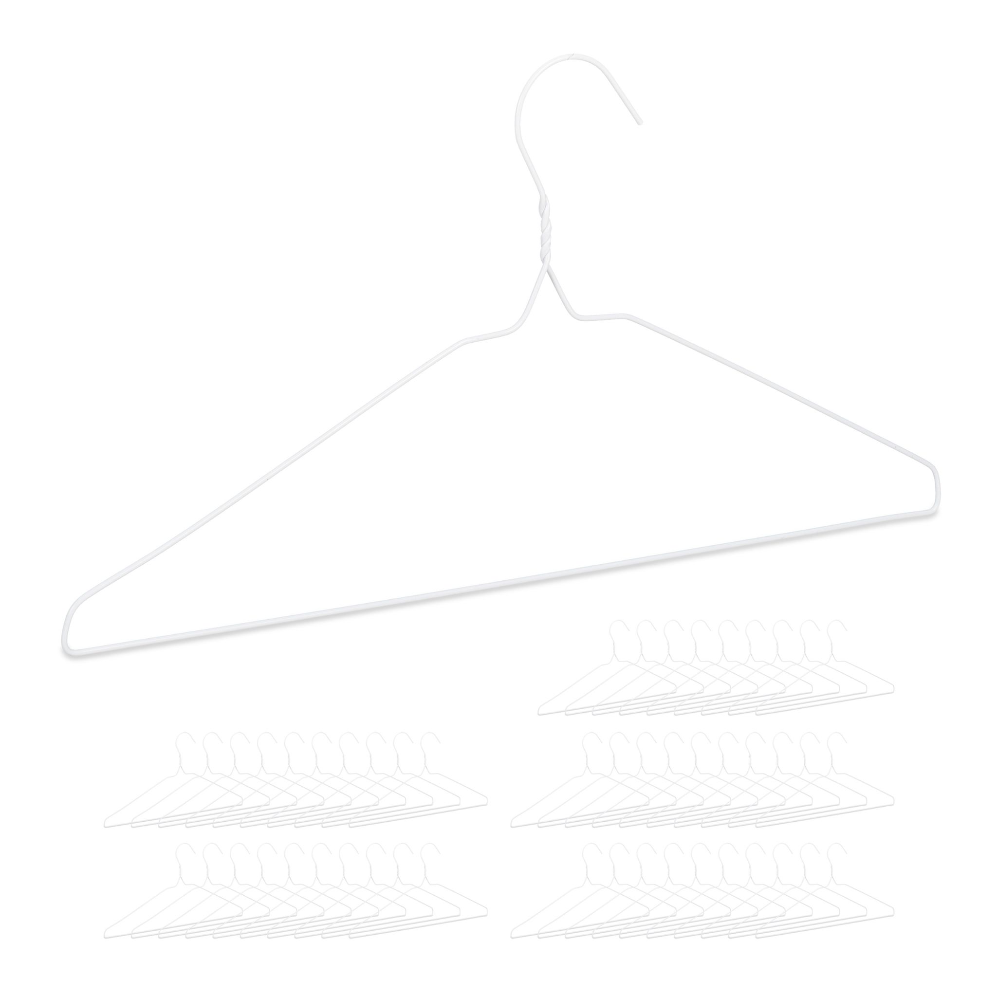 Drahtbügel 50er-Set Weiss