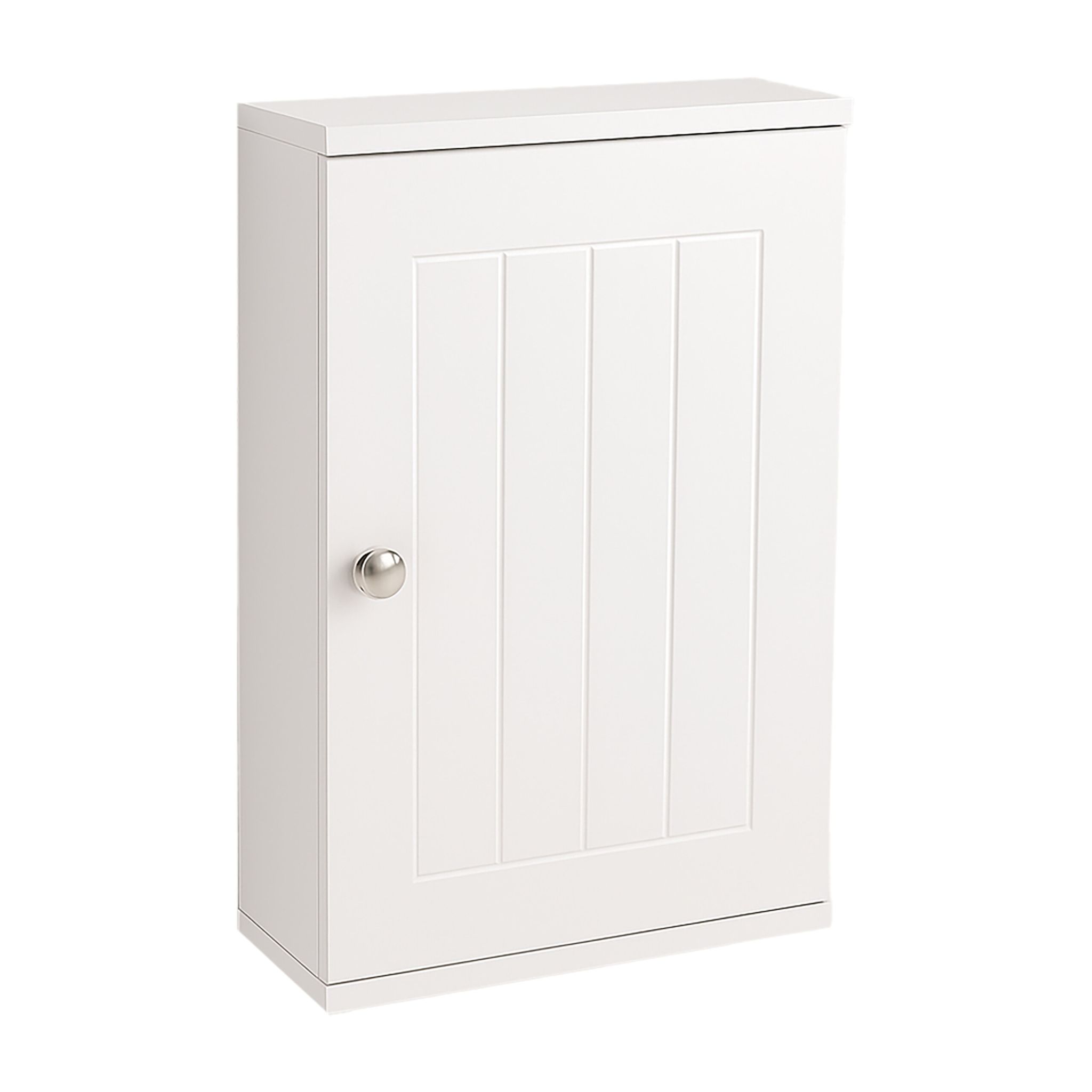 Weisser Hängeschrank Bad Weiss-Silber