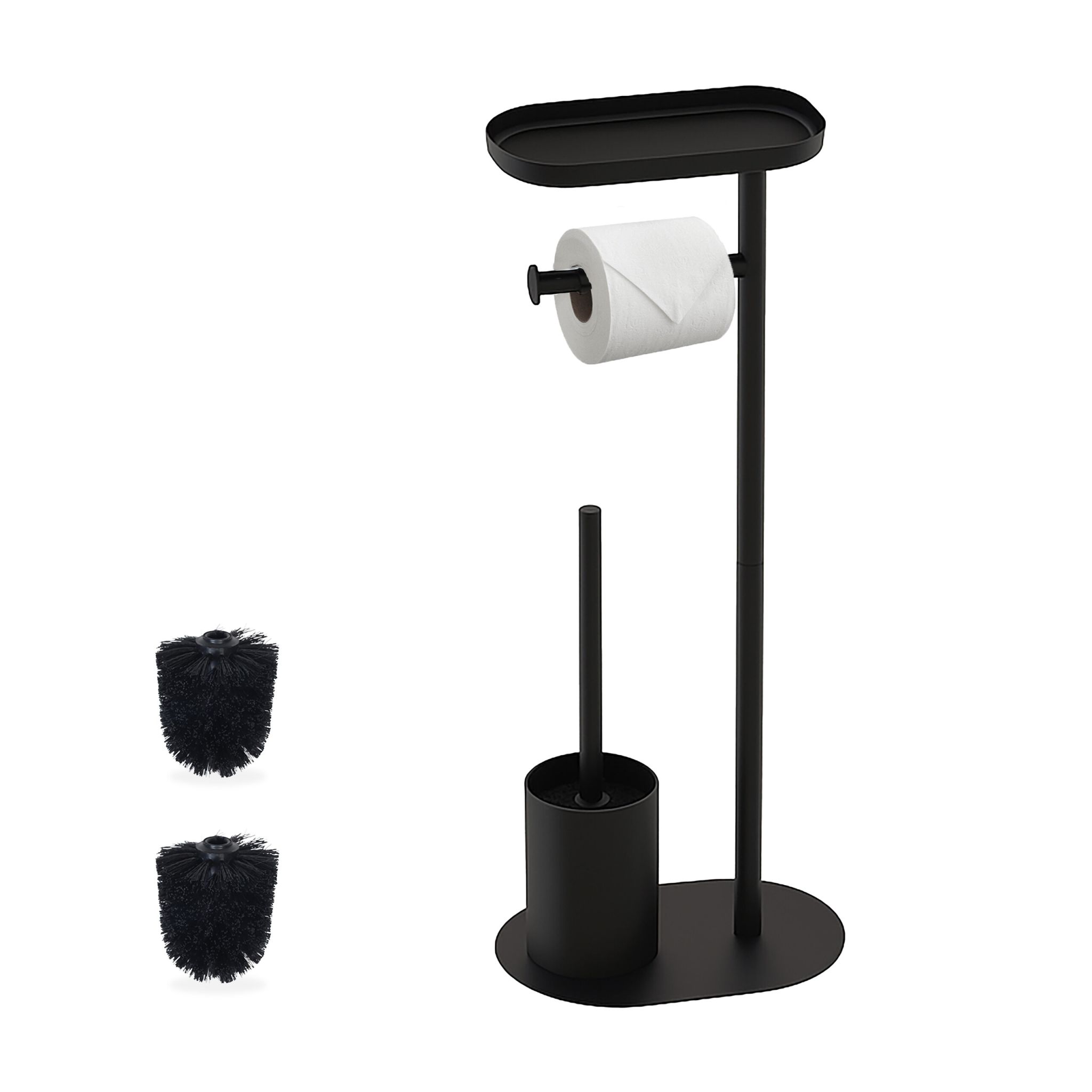 WC Garnitur mit Ablage Schwarz