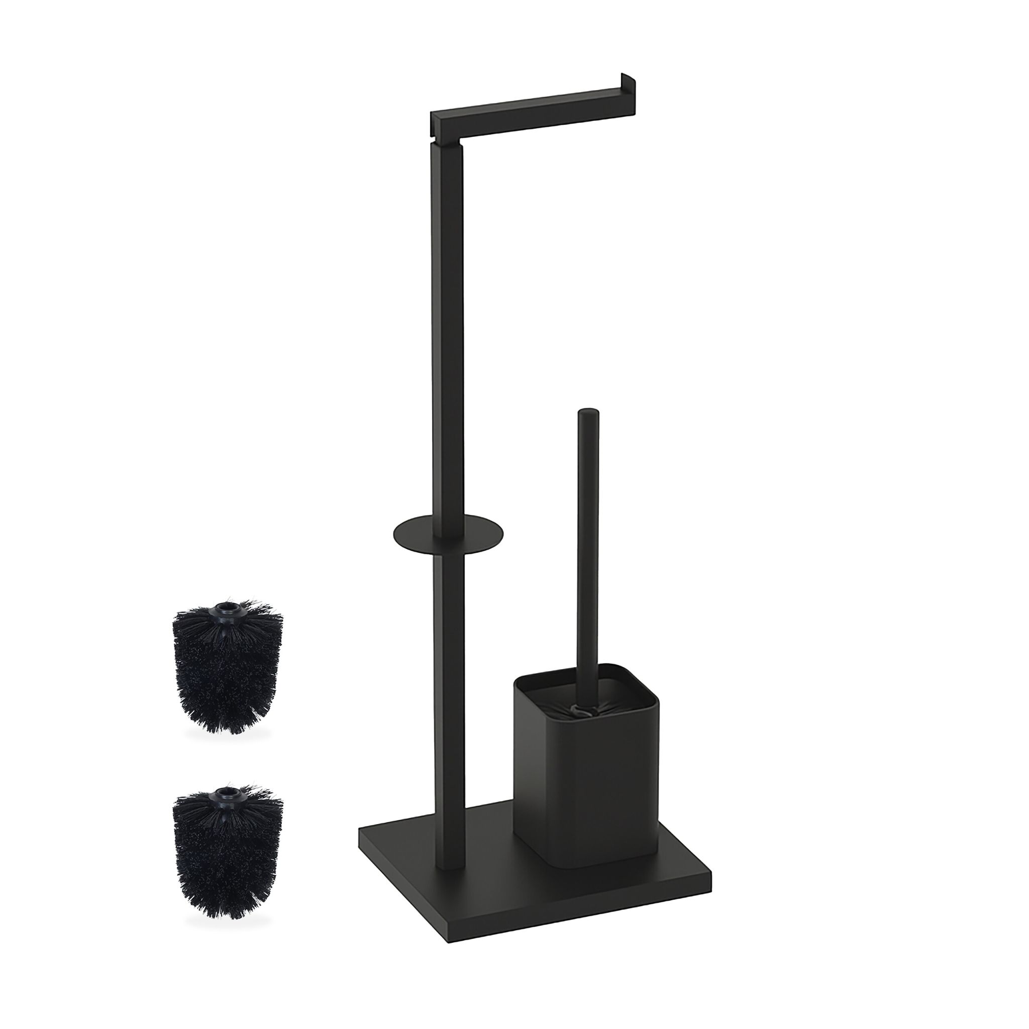 WC Garnitur Metall Schwarz