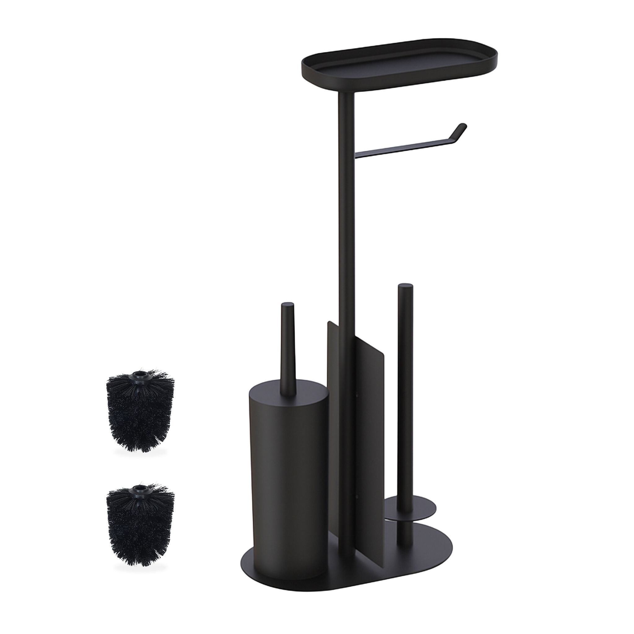 WC Garnitur Metall Schwarz