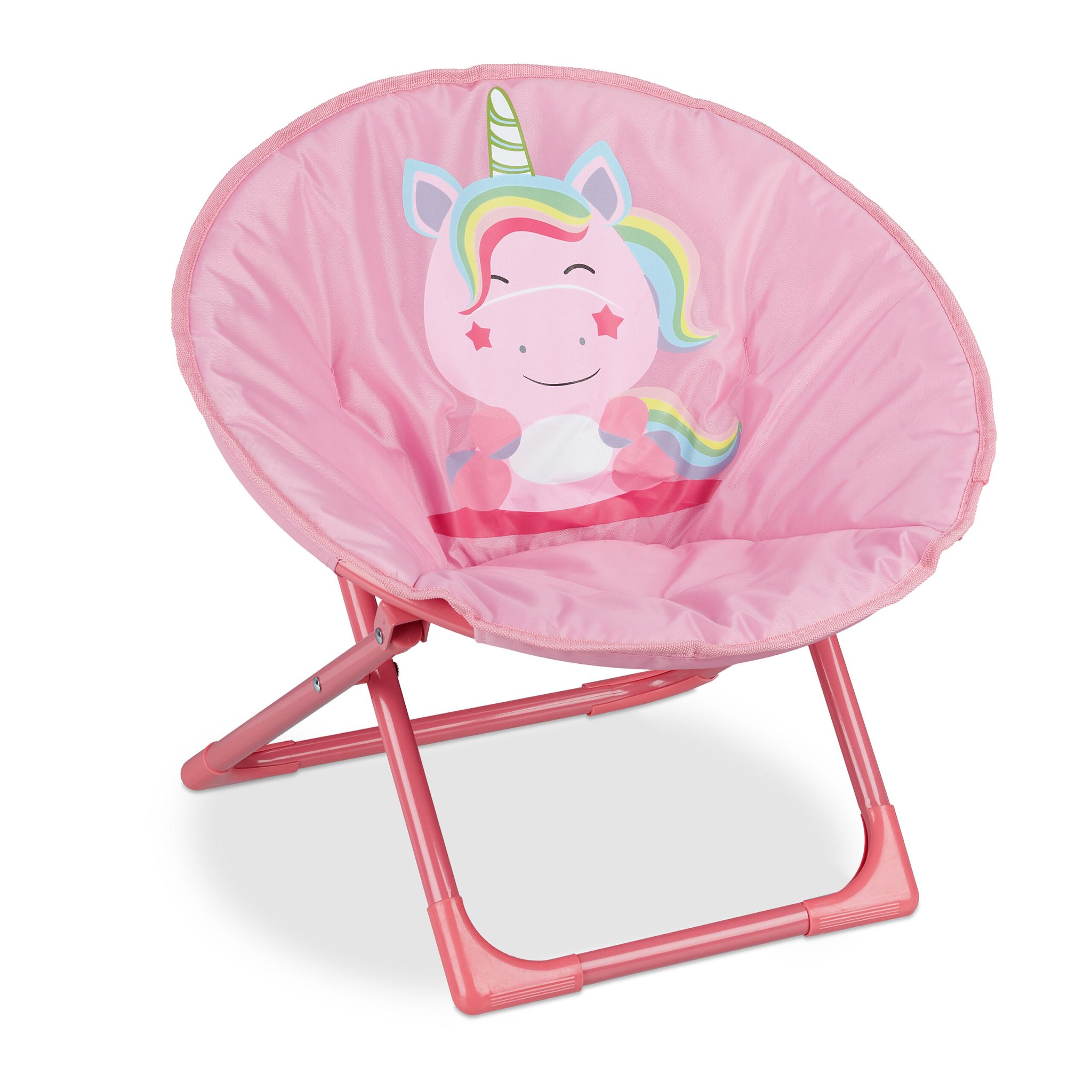 Faltbarer Moonchair für Kinder Gelb-Hellblau-Pink