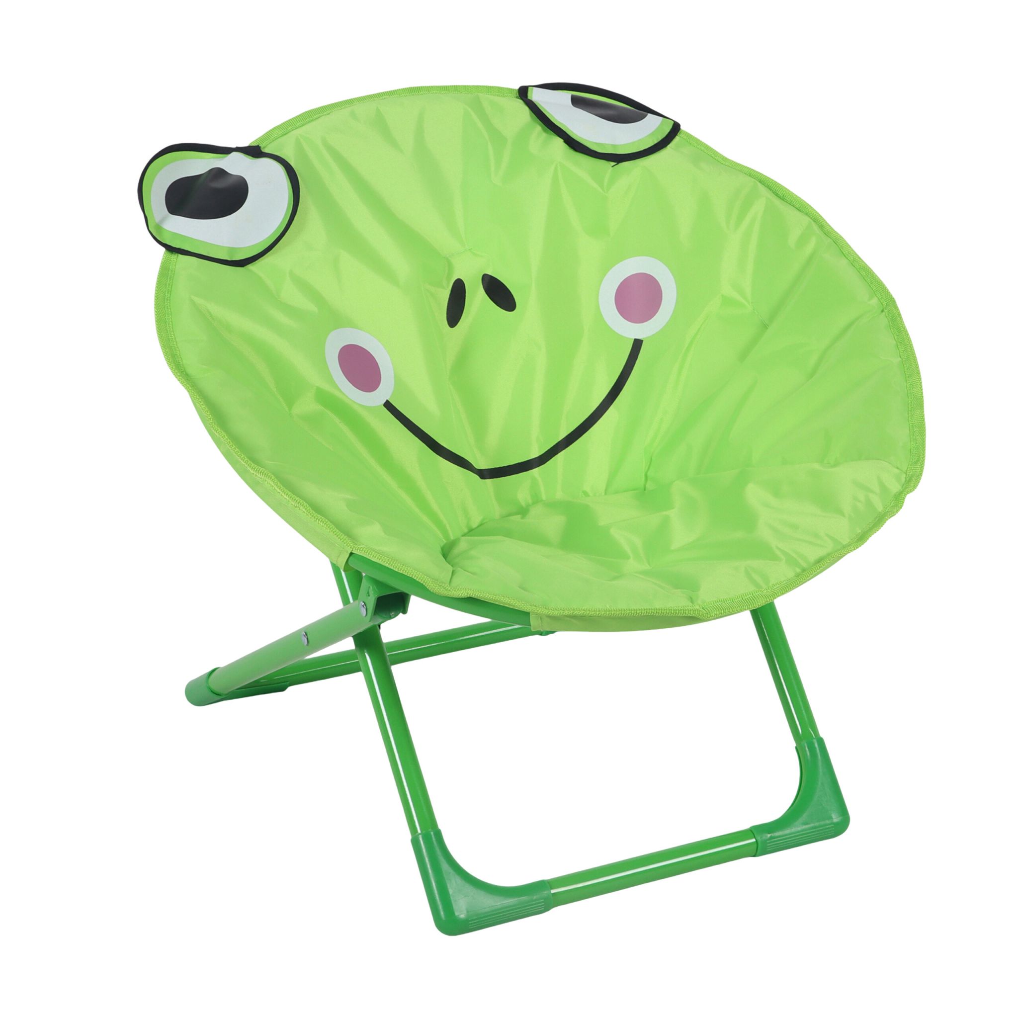 Faltbarer Moonchair für Kinder Weiss-Grün-Rosa