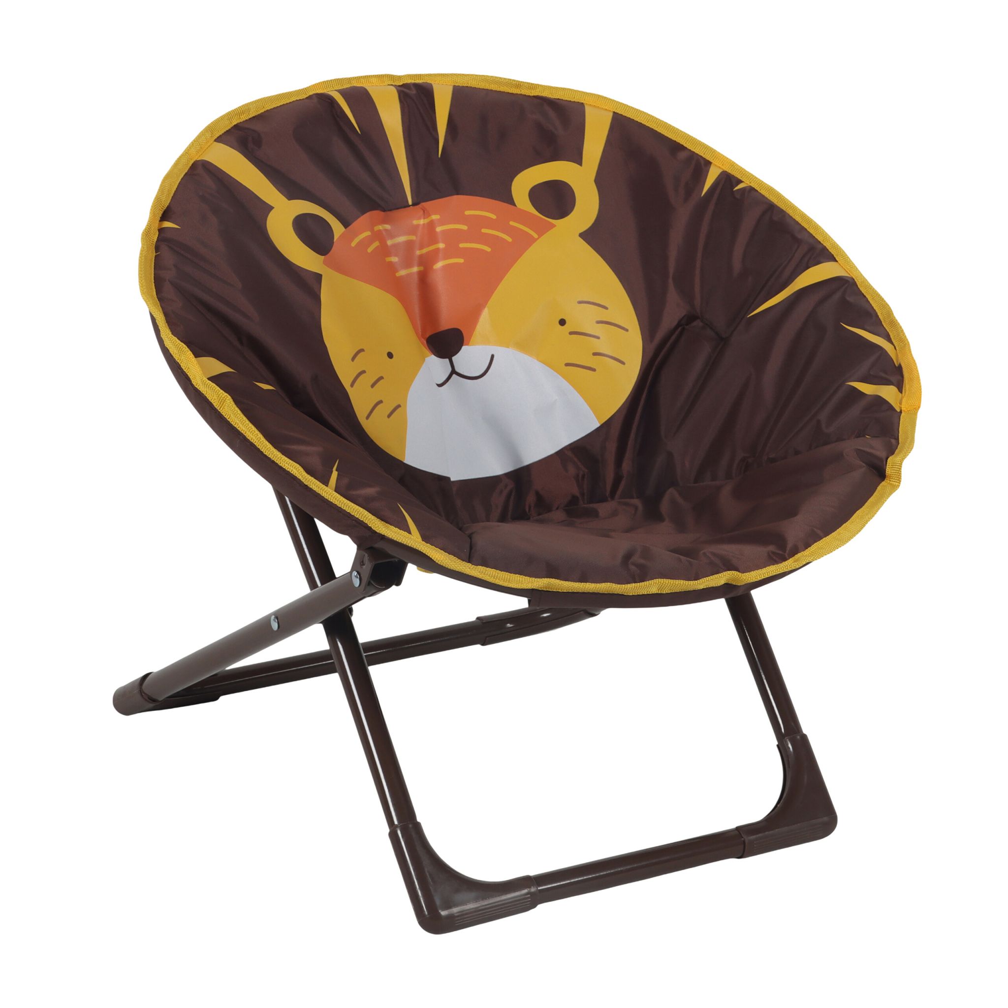 Faltbarer Moonchair für Kinder Braun-Gelb-Orange