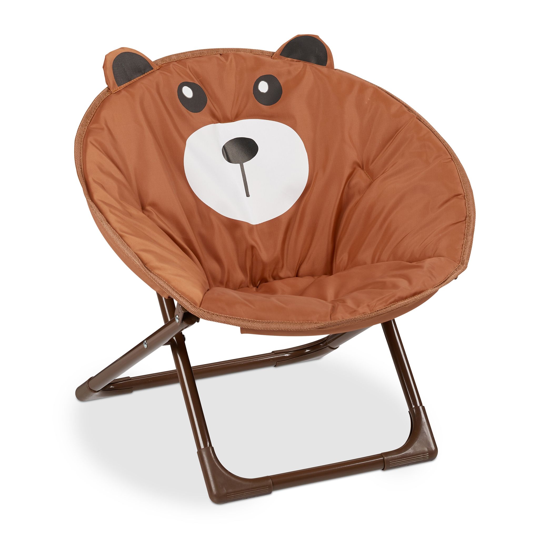Faltbarer Moonchair für Kinder Weiss-Braun-Schwarz