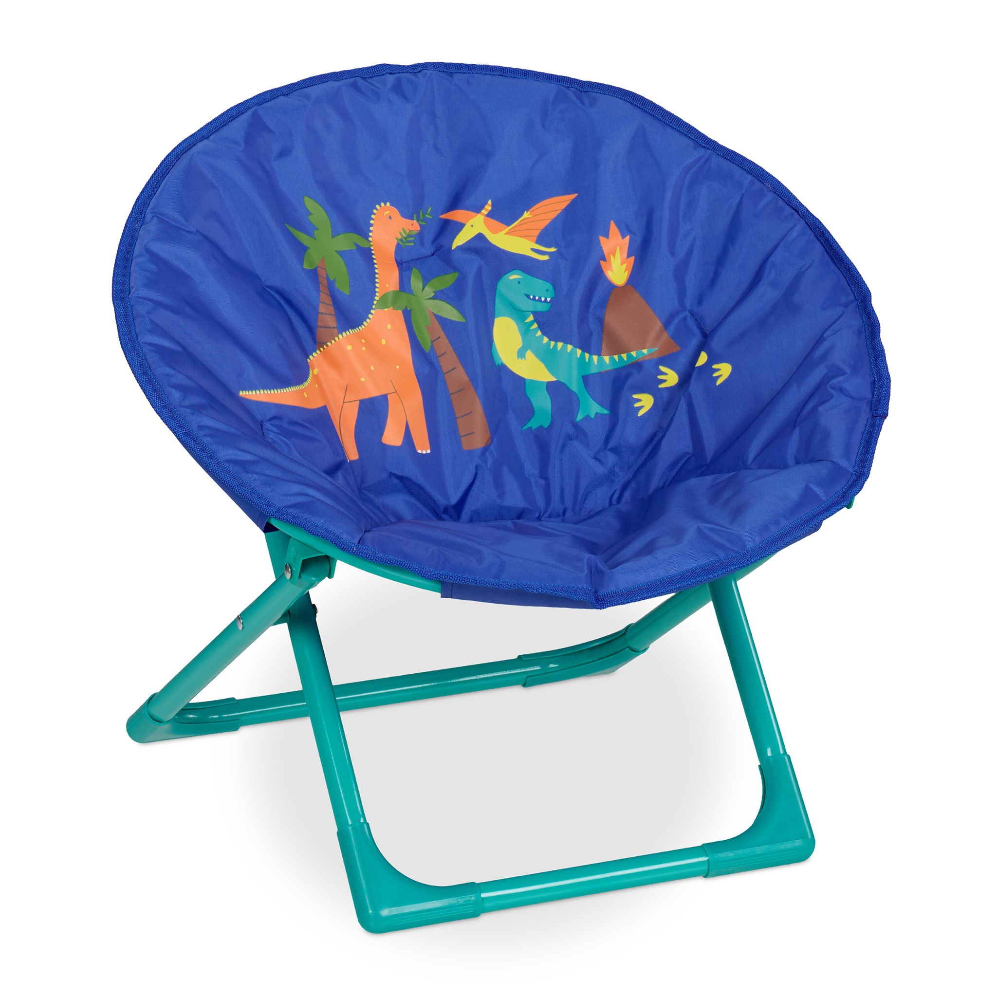 Faltbarer Moonchair für Kinder Blau-Braun-Türkis