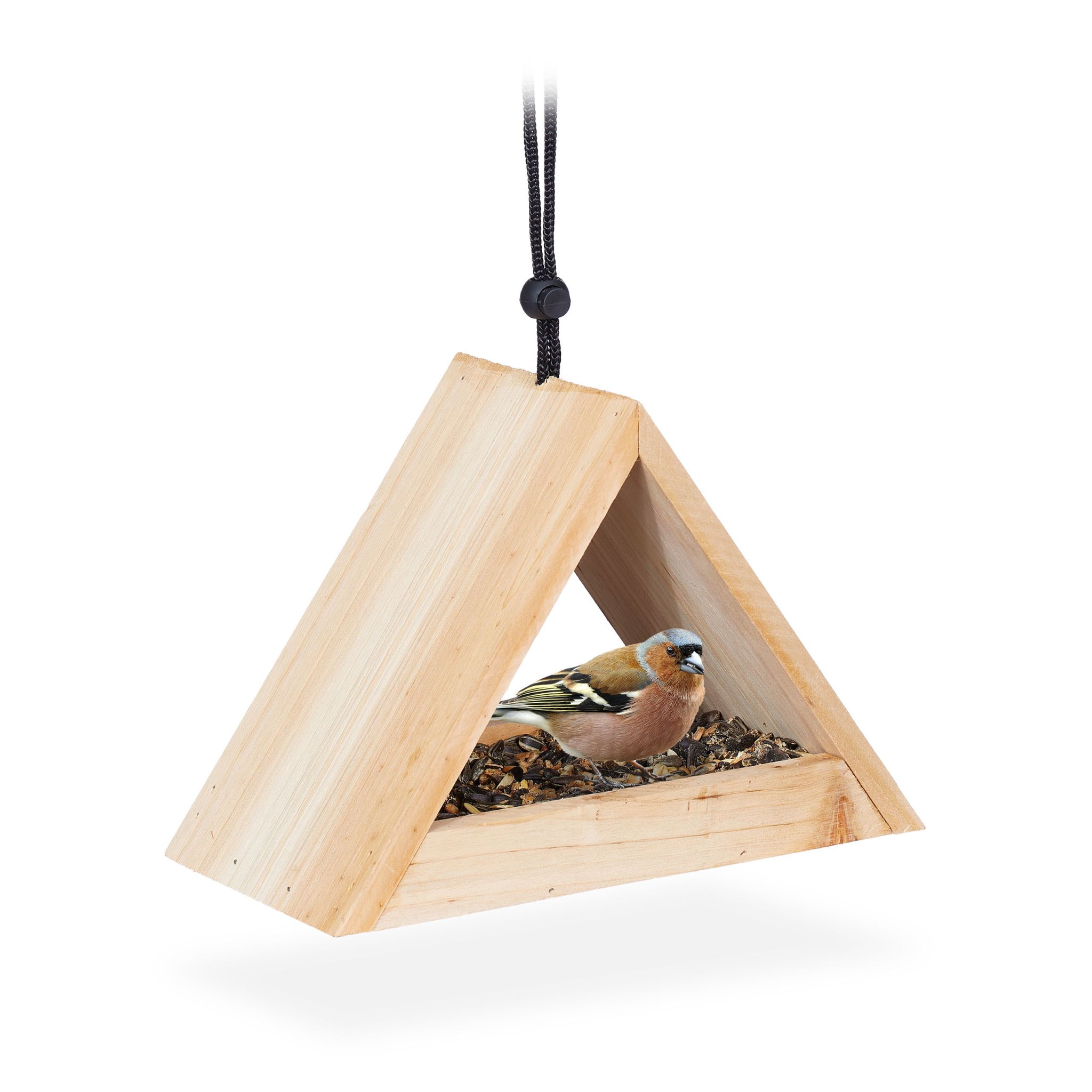 Vogelhaus zum Aufhängen Hellbraun-Schwarz
