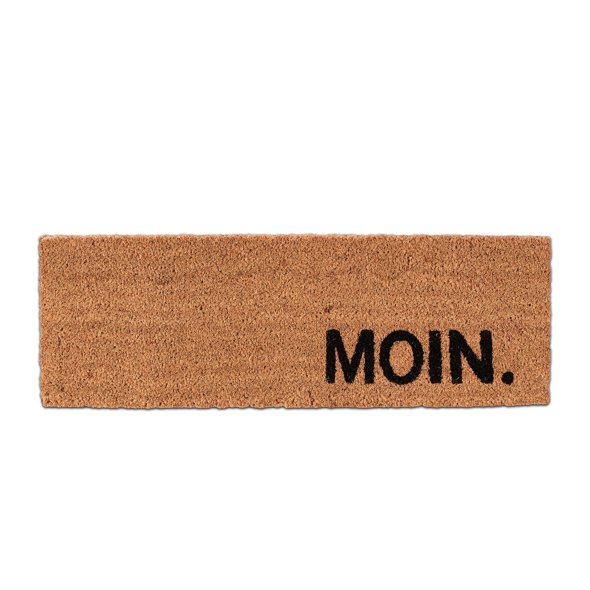 Fussmatte Kokos Moin Hellbraun-Schwarz