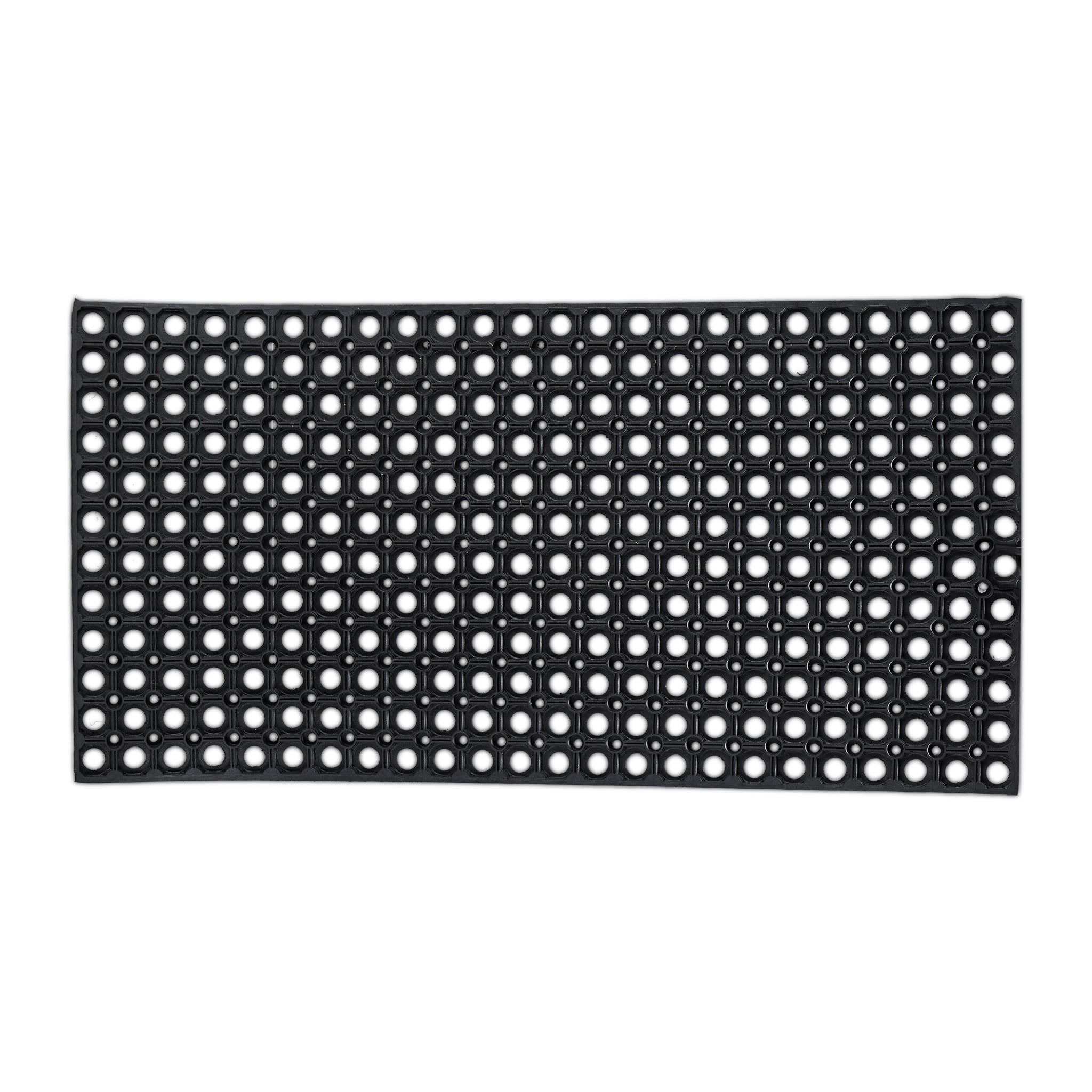 Fussmatte mit Löchern 100 x 50cm Schwarz