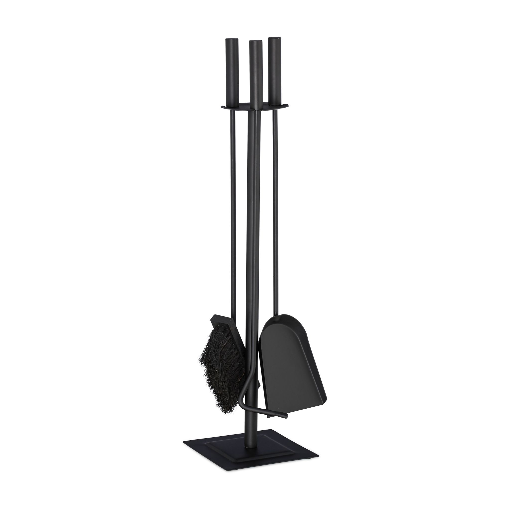 Kaminbesteck 4-teilig schwarz Schwarz