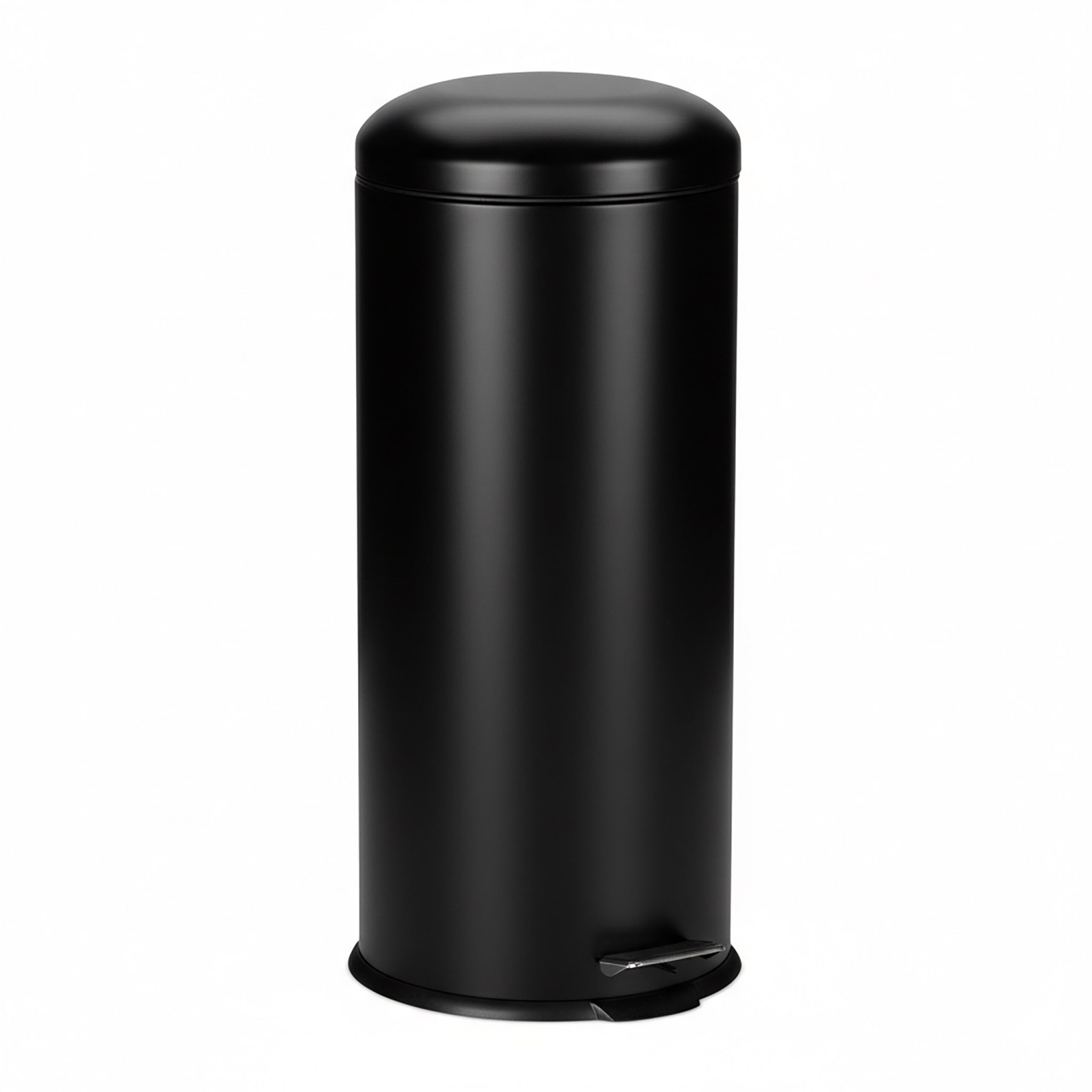 Mülleimer 30L Schwarz-Silber