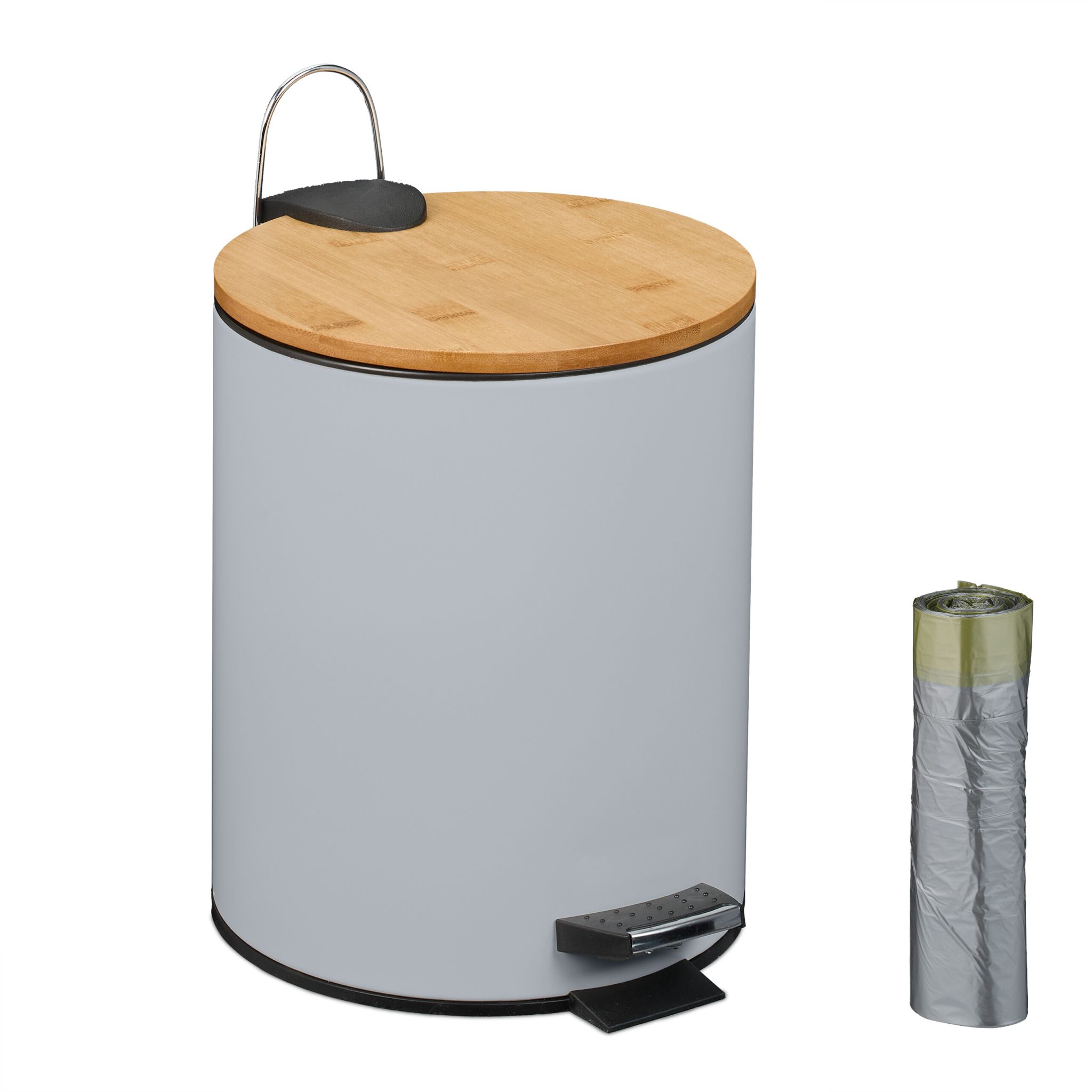 Kosmetikeimer 5 Liter Hellbraun-Schwarz-Grau