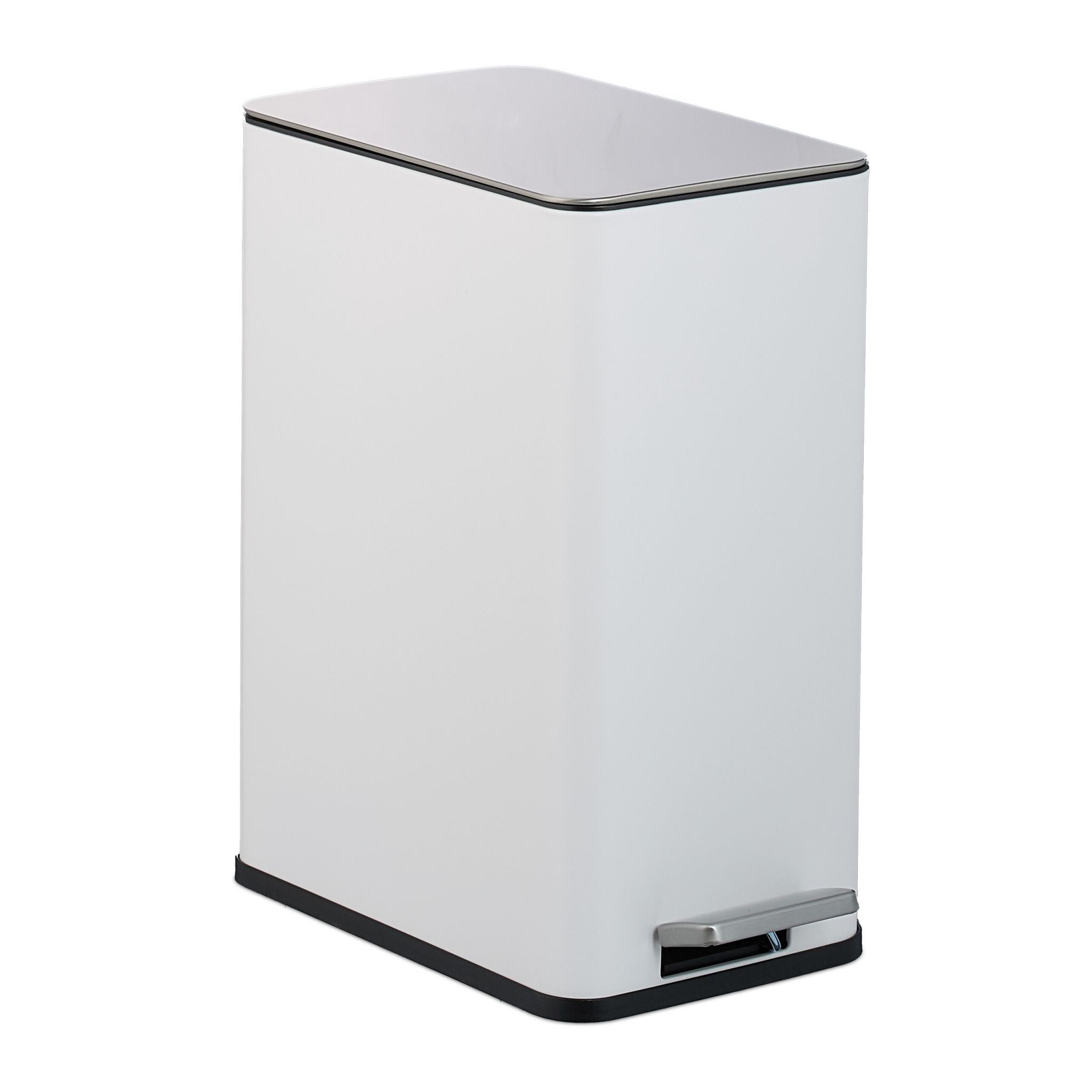 Kosmetikeimer 10 Liter Weiss-Schwarz-Silber