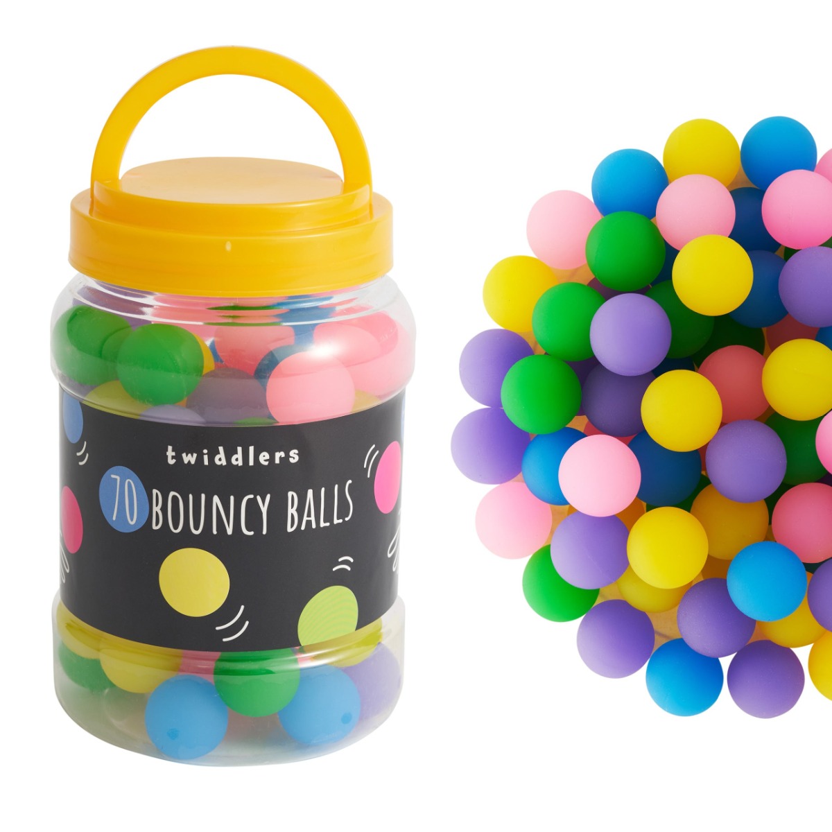 Gummiball Neon 70 Stück