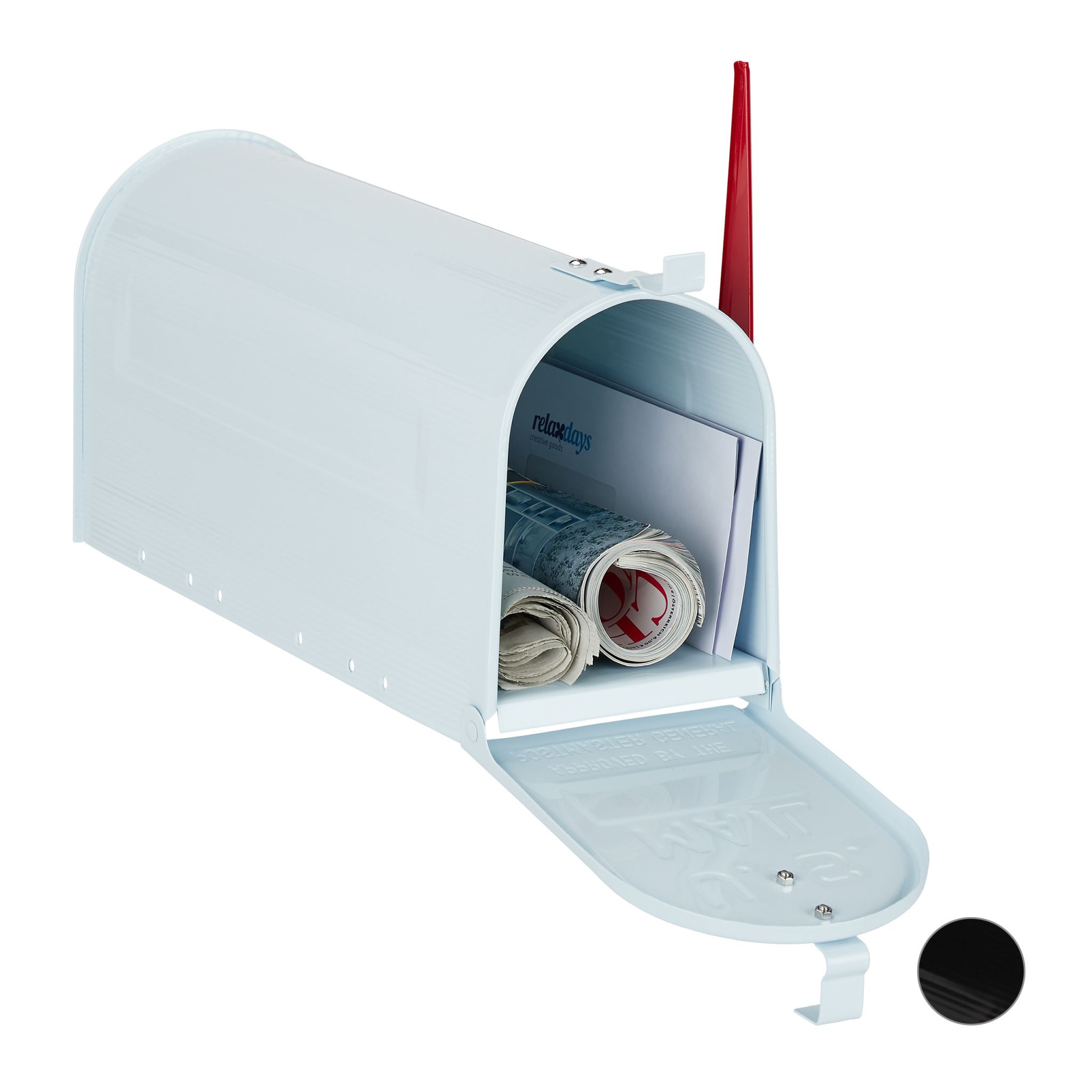 US Mailbox Postkasten Weiss-Rot