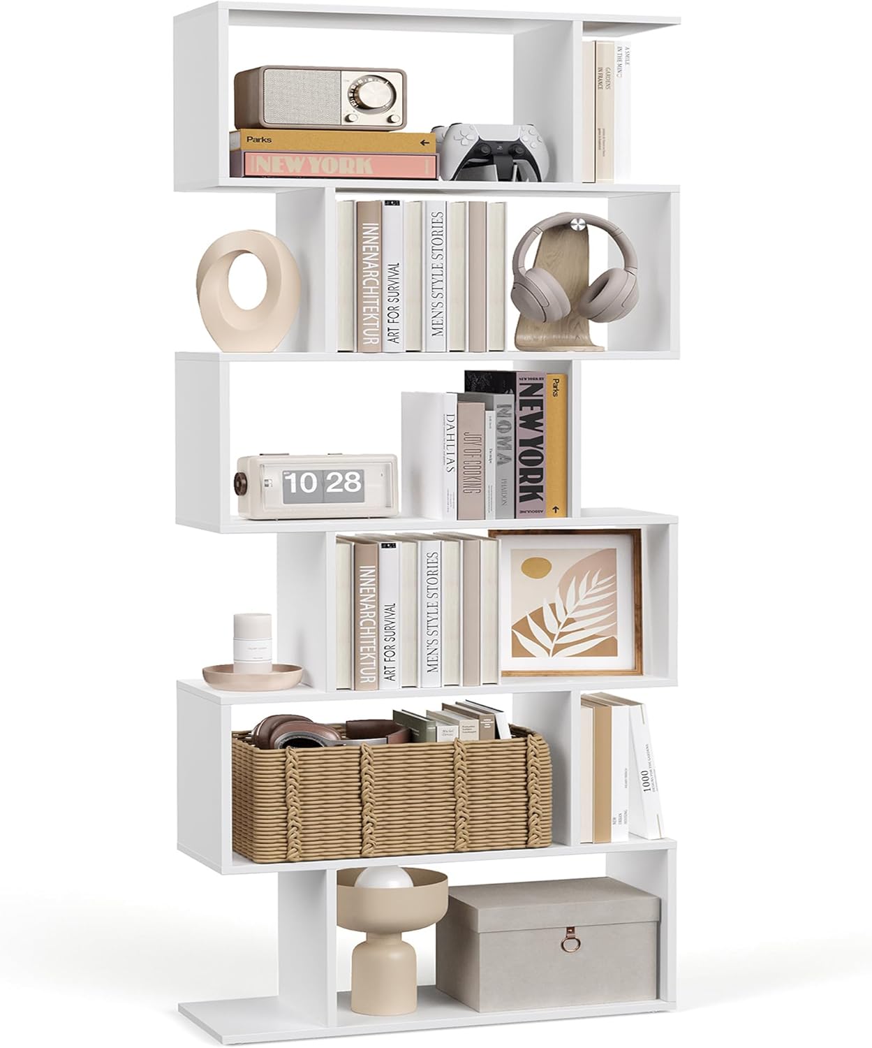 Bücherregal freistehend modern weiss