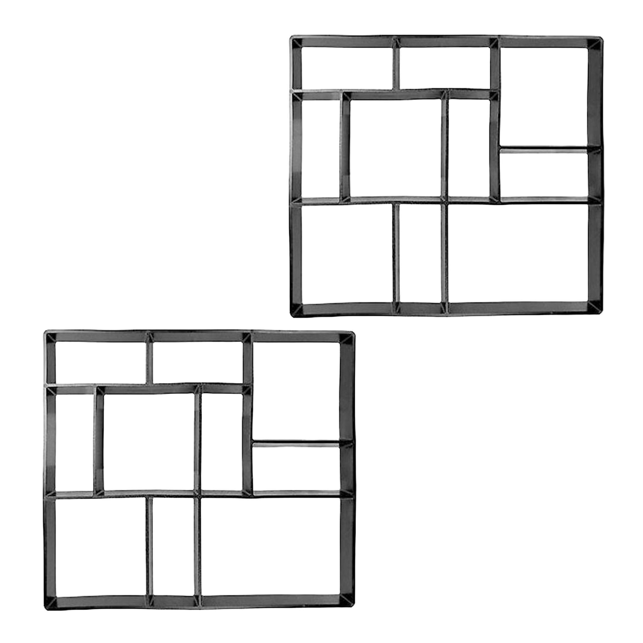 Pflasterform 2er-Set 40 x 45cm Schwarz