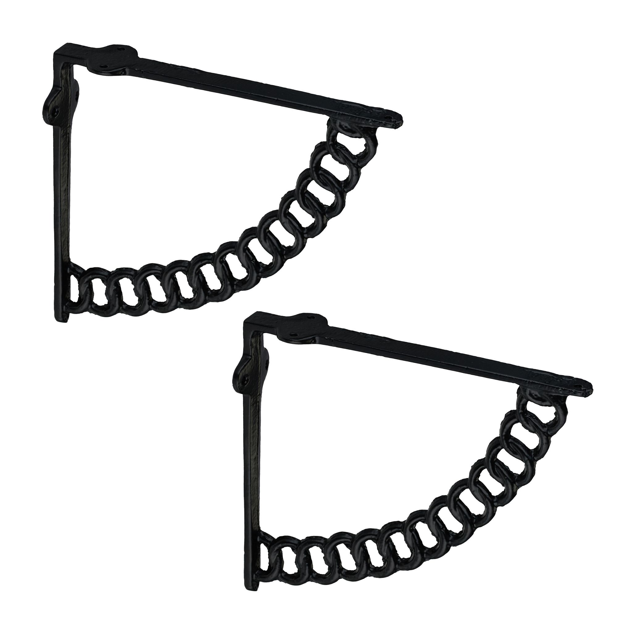 Regalträger 2er-Set Ketten-Design Schwarz