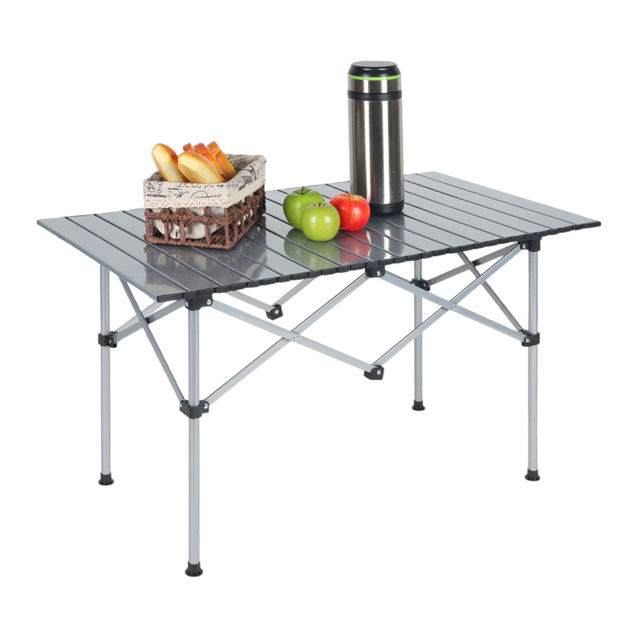 Faltbarer Campingtisch Stahl Silber