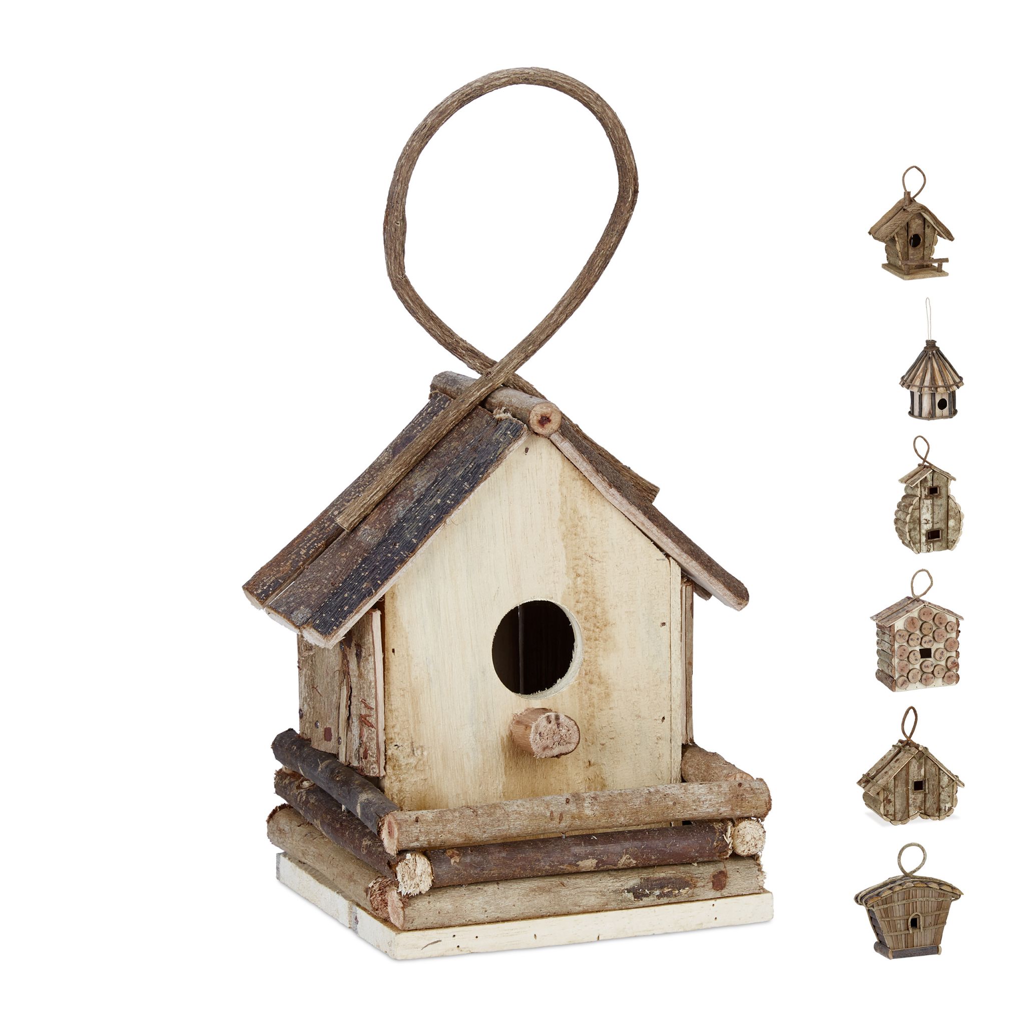 Deko Vogelhaus in verschiedenen Designs Braun
