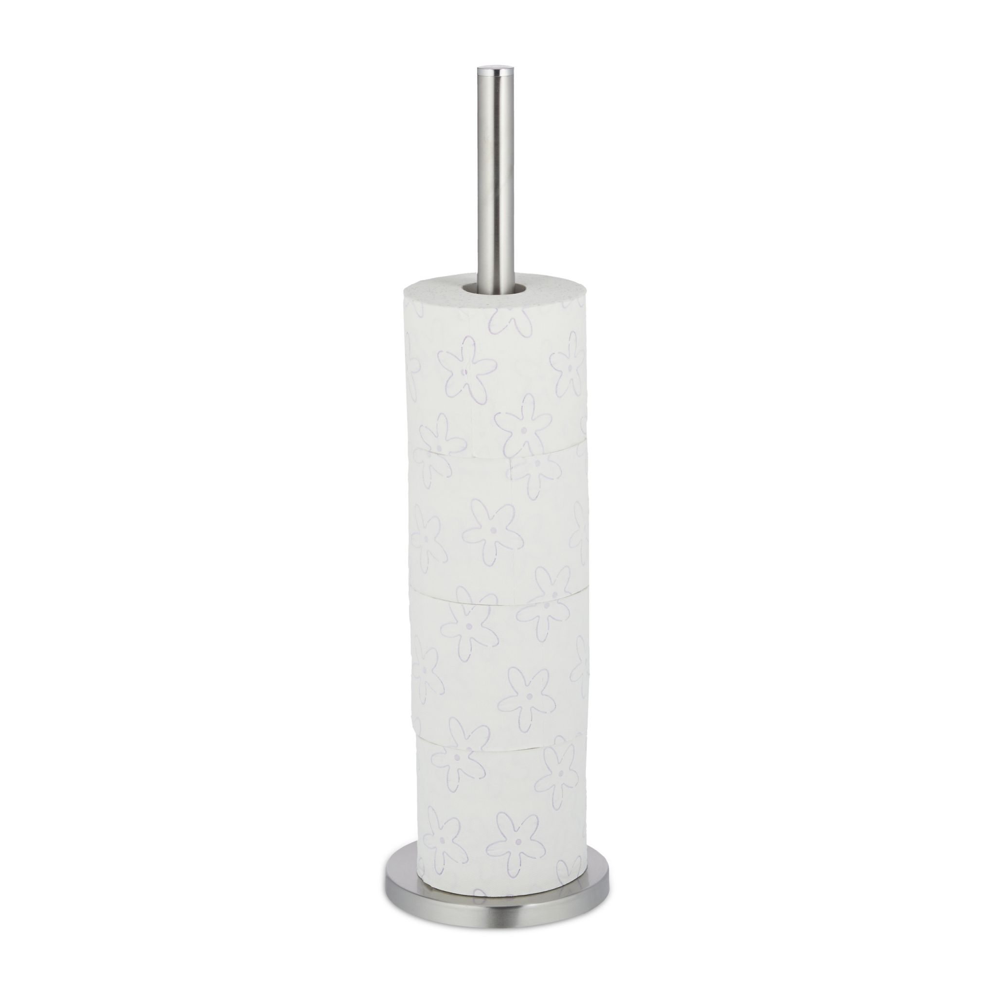 Toilettenpapier Aufbewahrung stehend Silber