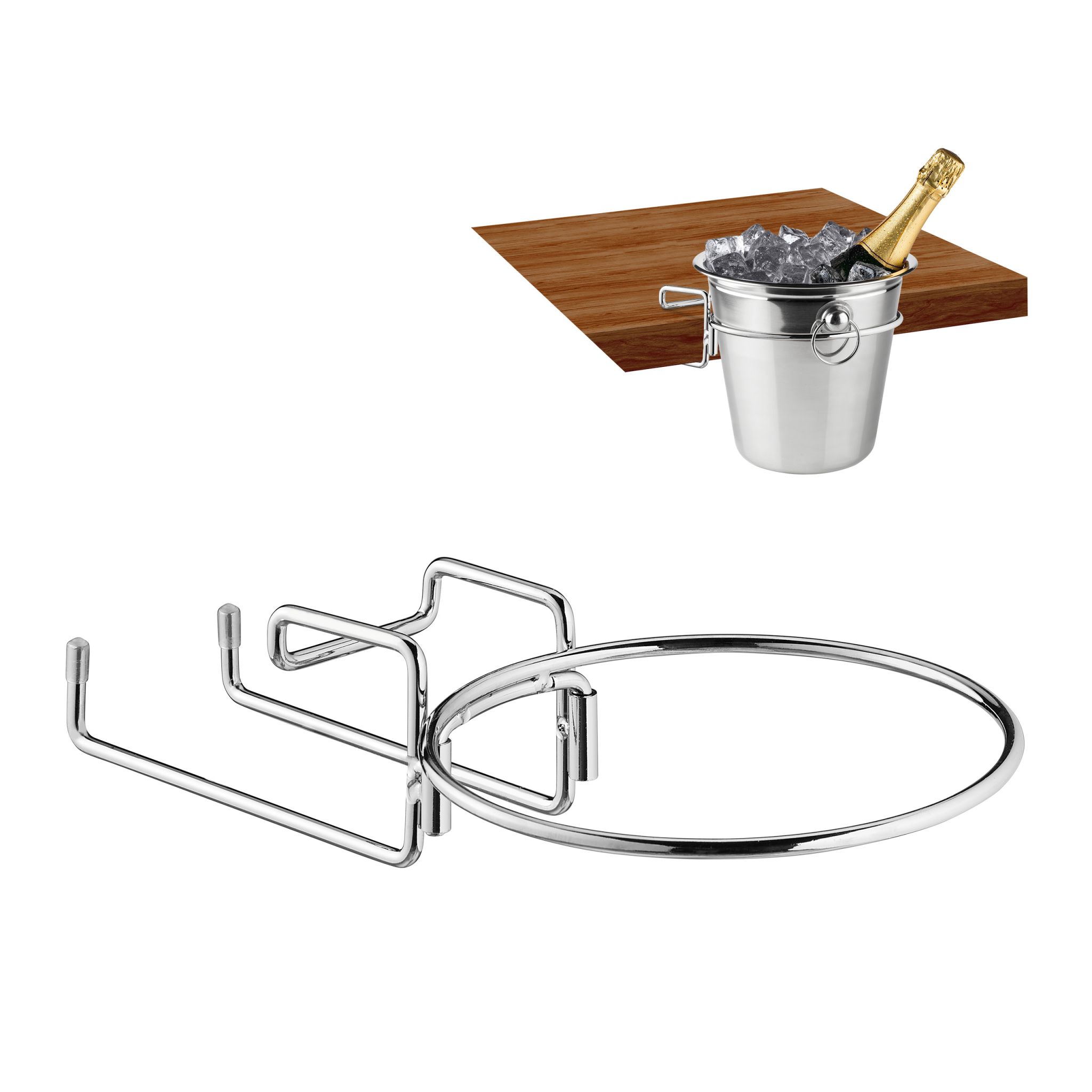 Sektkühlerhalter für den Tisch Silber