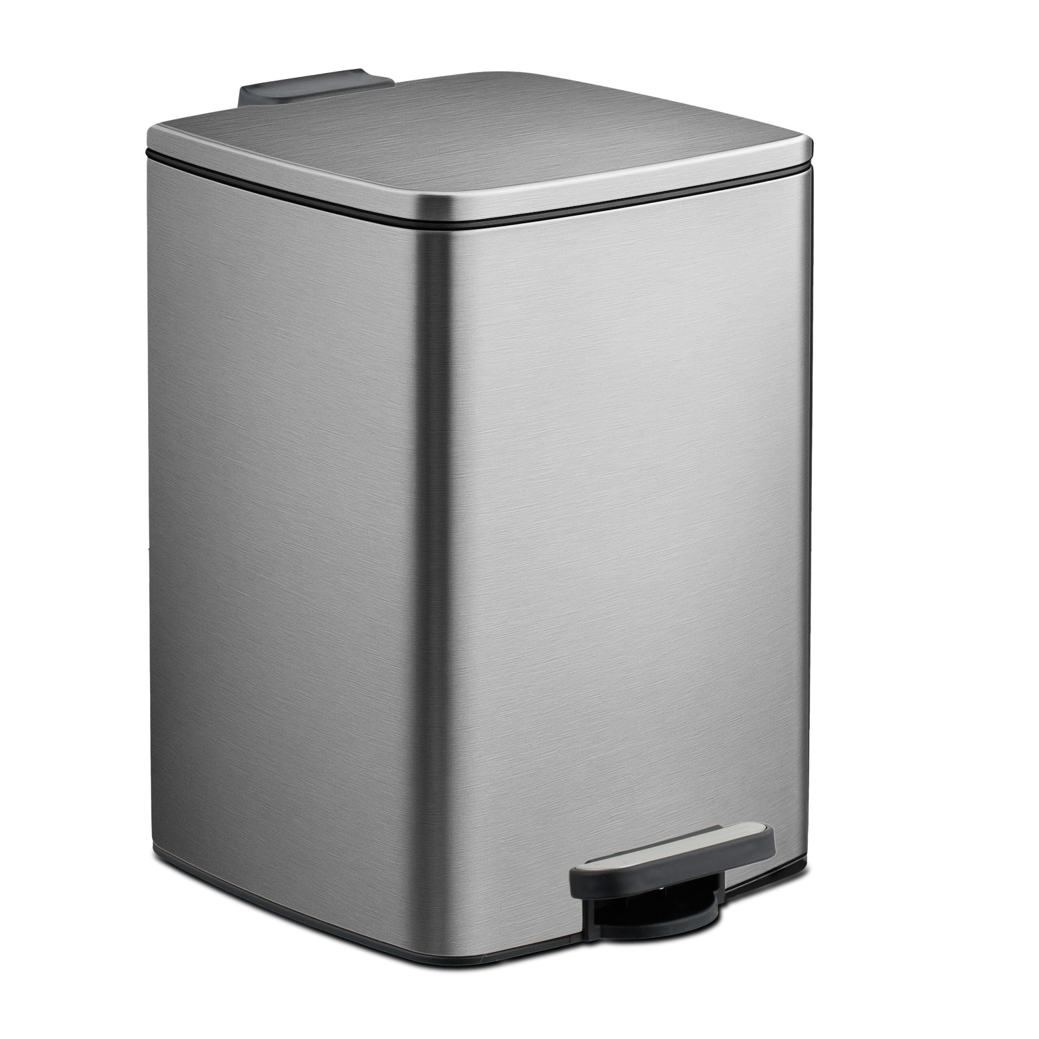Mülleimer Küche 20L mit Müllbeutel Schwarz-Silber
