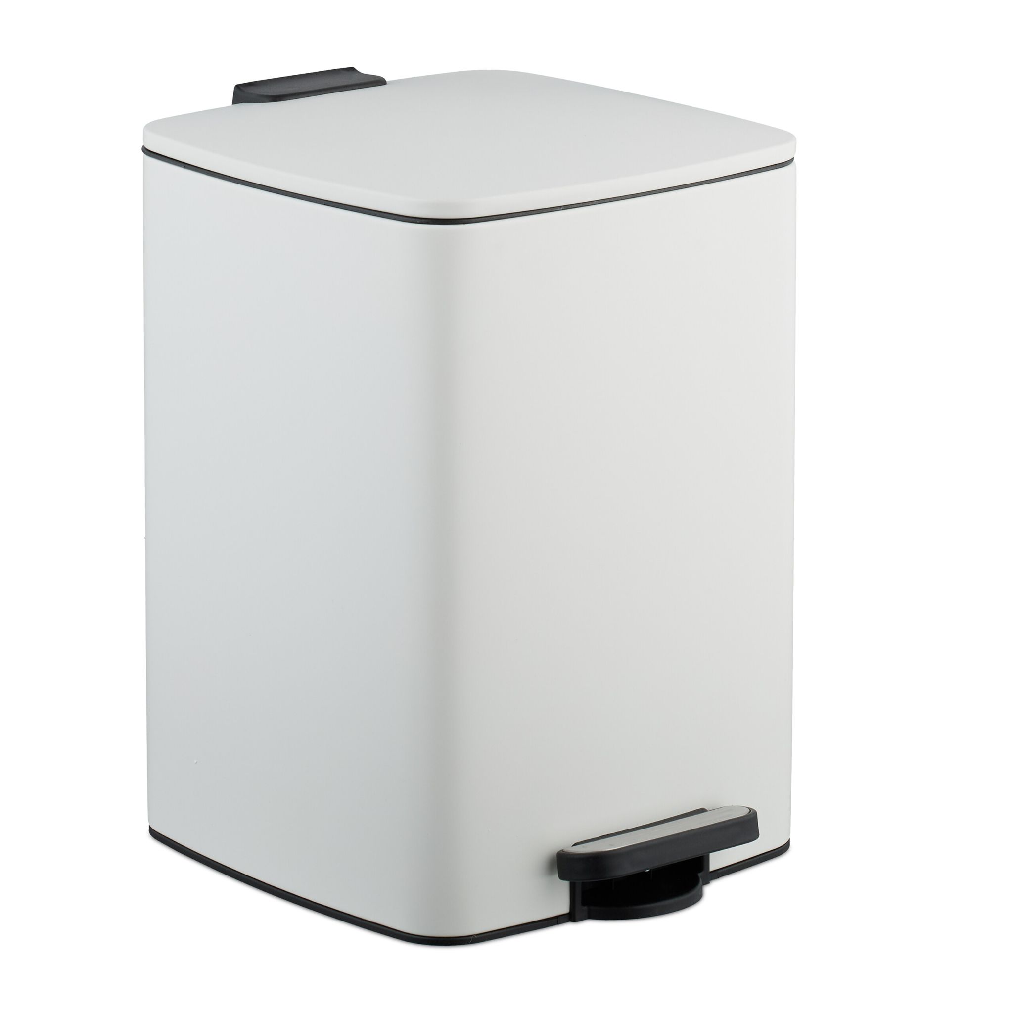 Mülleimer Küche 20L mit Müllbeutel Weiss-Schwarz