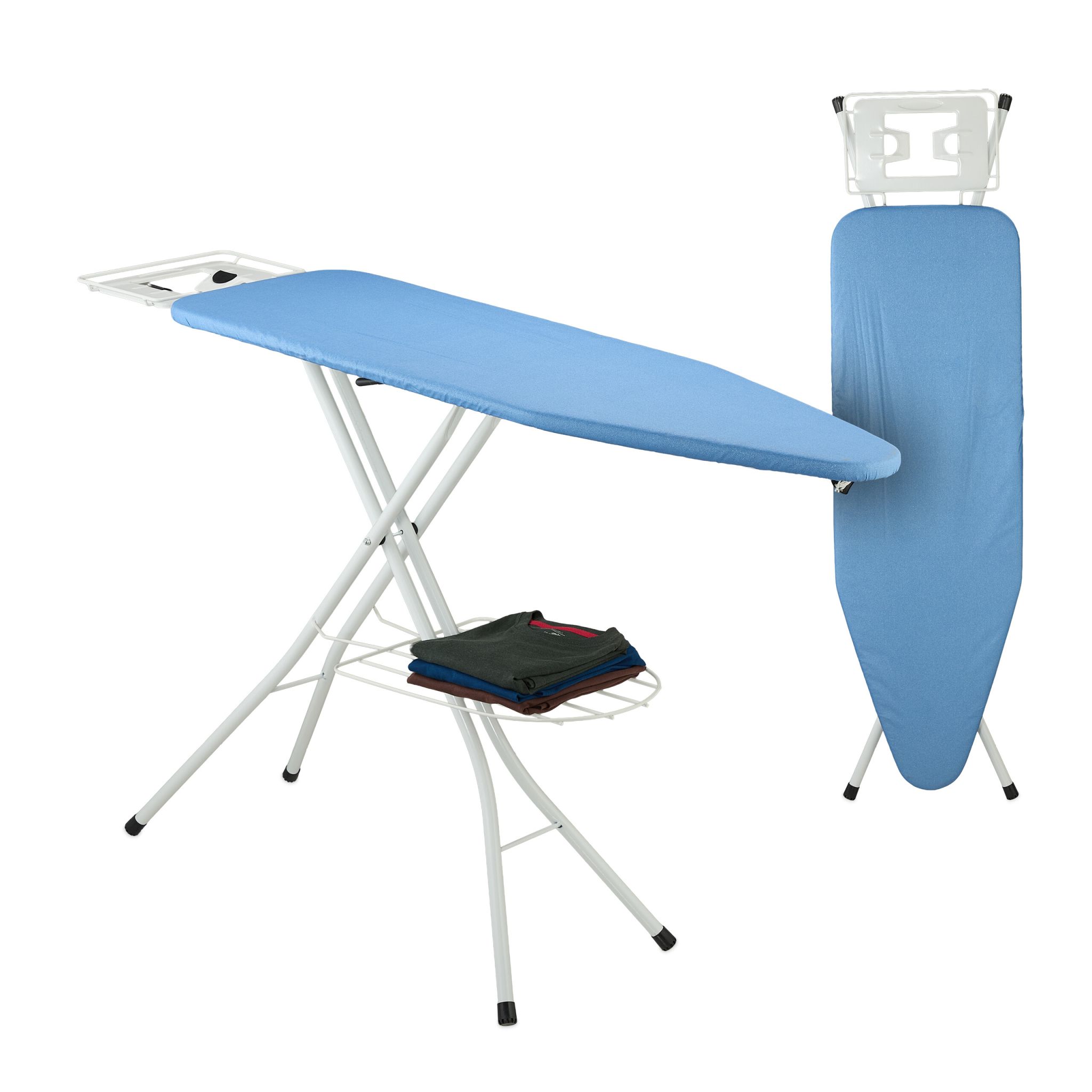 Bügelbrett 120 x 38cm Weiss-Hellblau