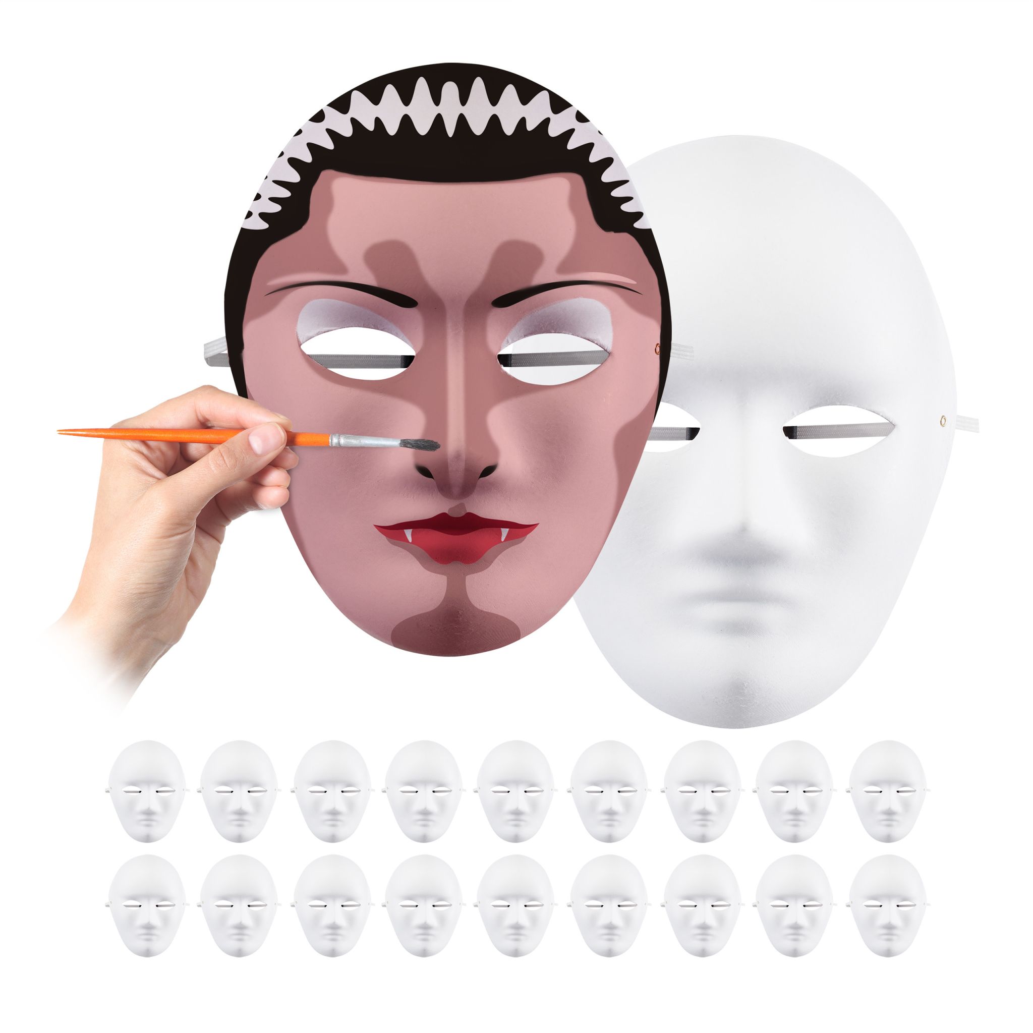 Maske weiss 20er-Set Weiss