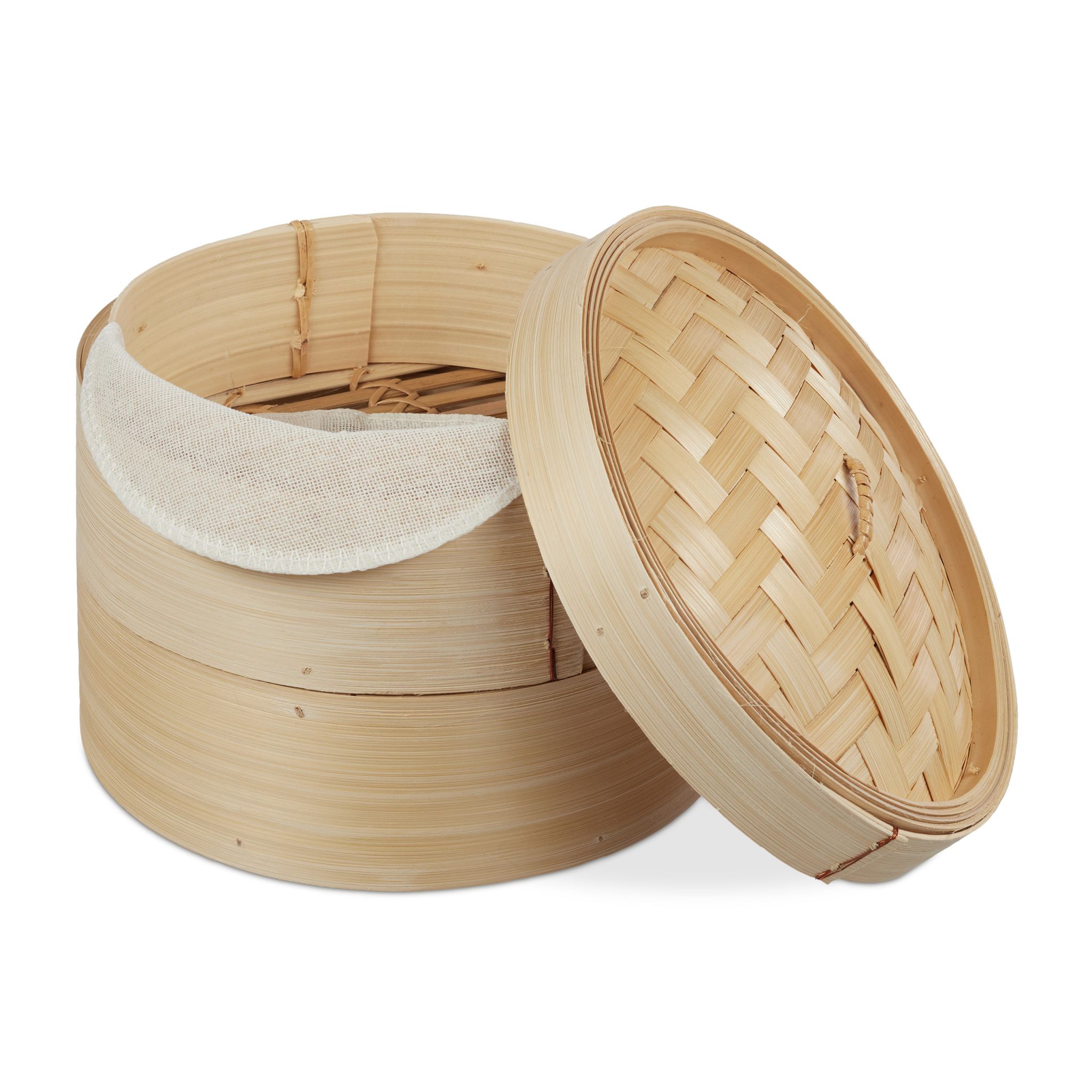 Dampfgarer Bambus 2 Etagen 20,5cm Hellbraun