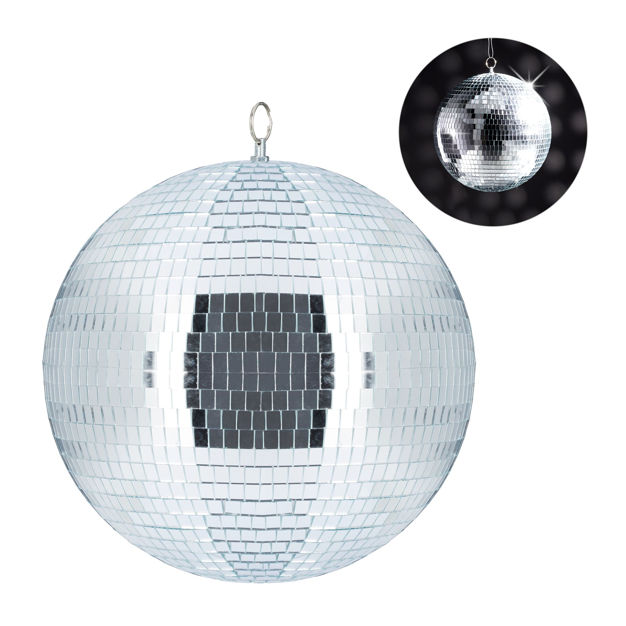Discokugel 30cm Silber