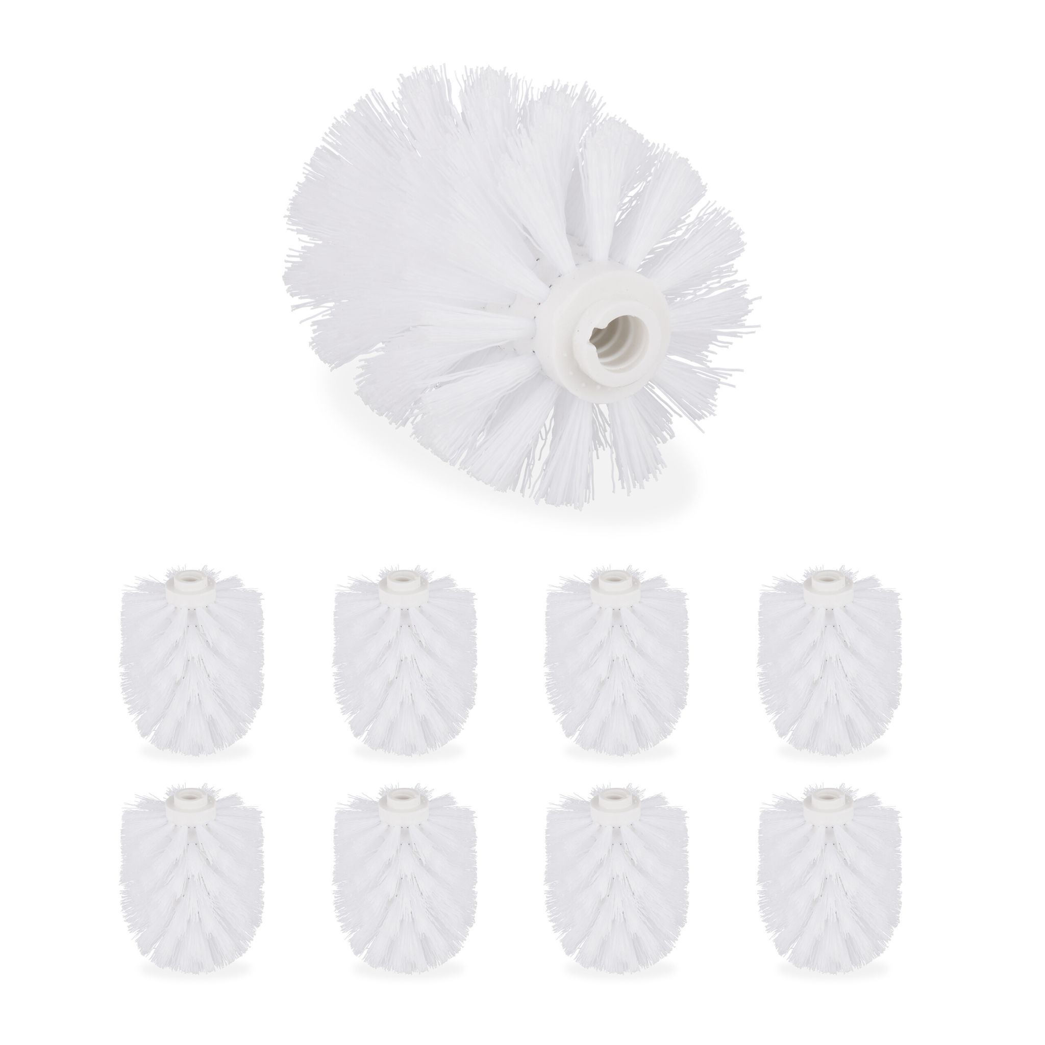 Klobürste Ersatzbürstenkopf 9er-Set Weiss