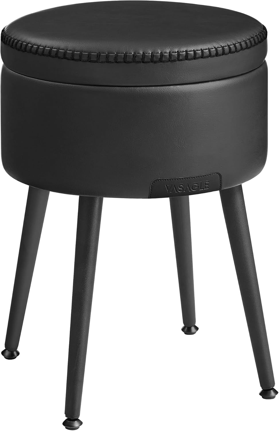 Sitzhocker mit Stauraum, tintenschwarz